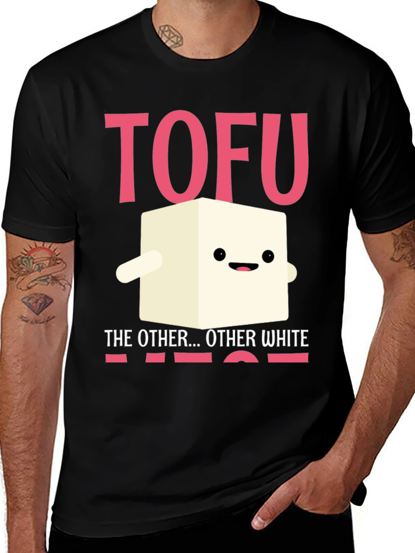 Tofu The Other White Meat Novelty Graphic T-Shirt