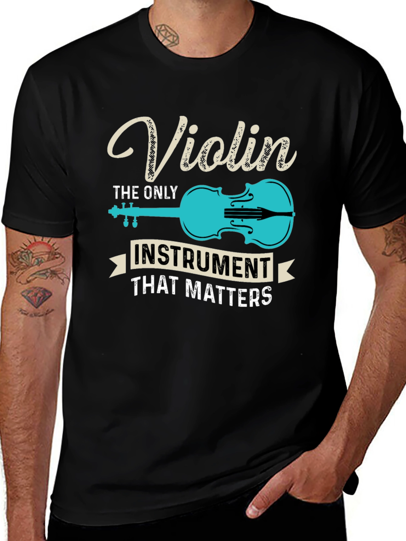 Variant 14 of Violin Instrument T-Shirt - Music Lover Tee