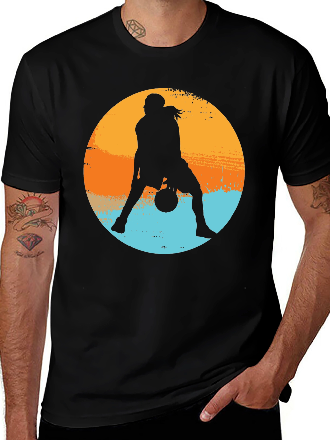 Variant 12 of Basketball Silhouette Graphic Tee