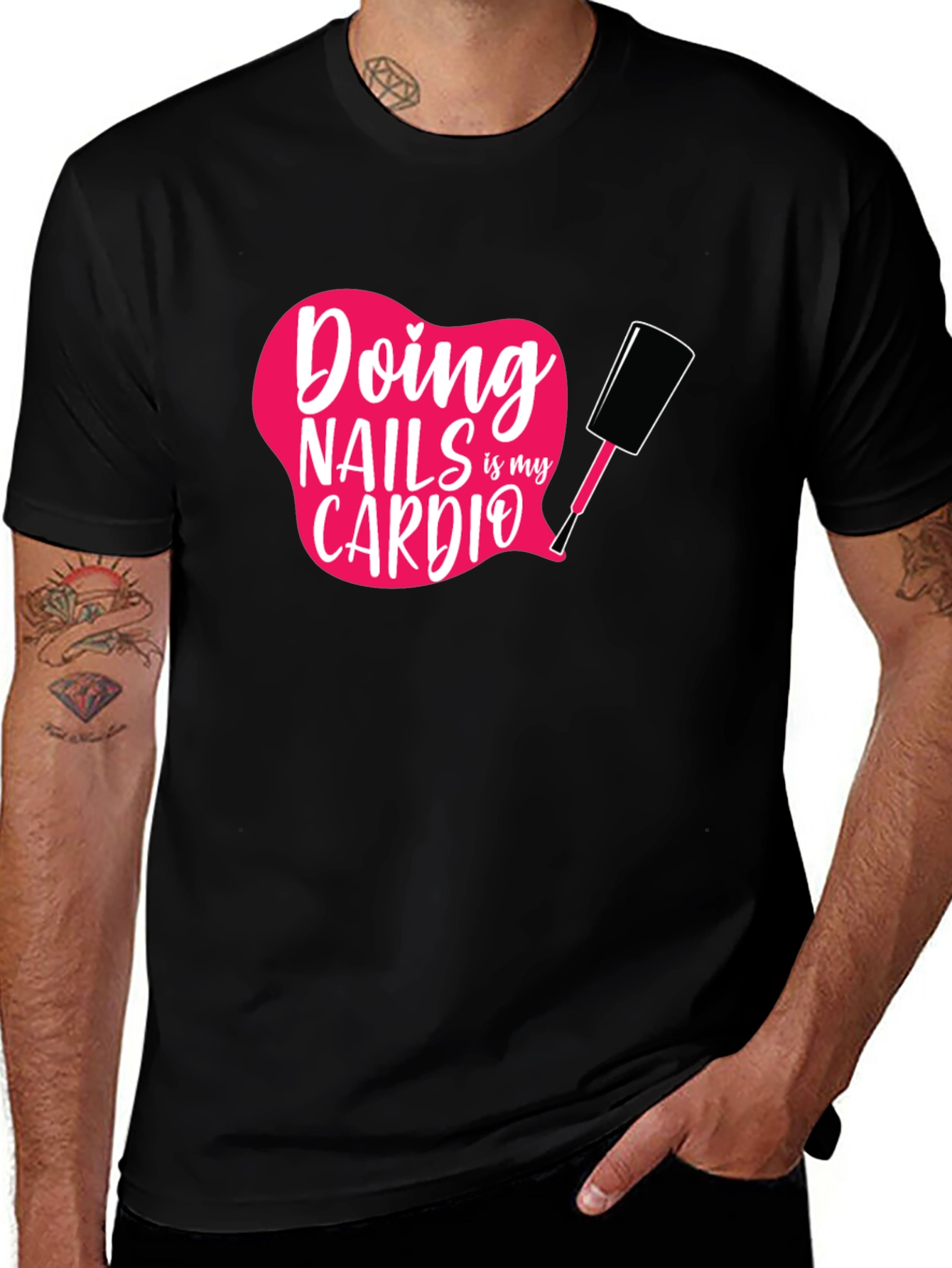 Variant 4 of Doing Nails is My Cardio Graphic Tee