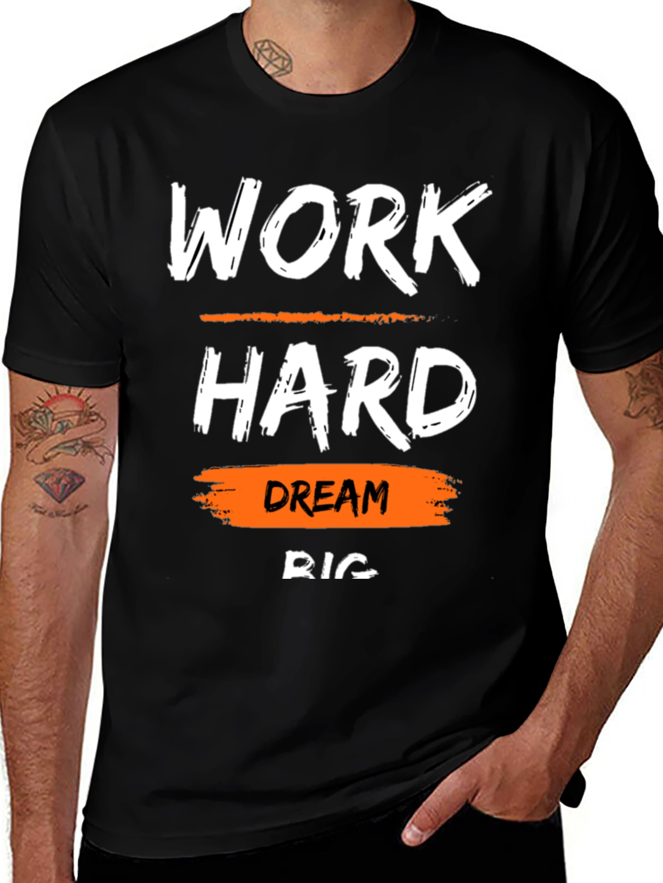 Variant 9 of Work Hard Dream Big T-Shirt Motivational Tee