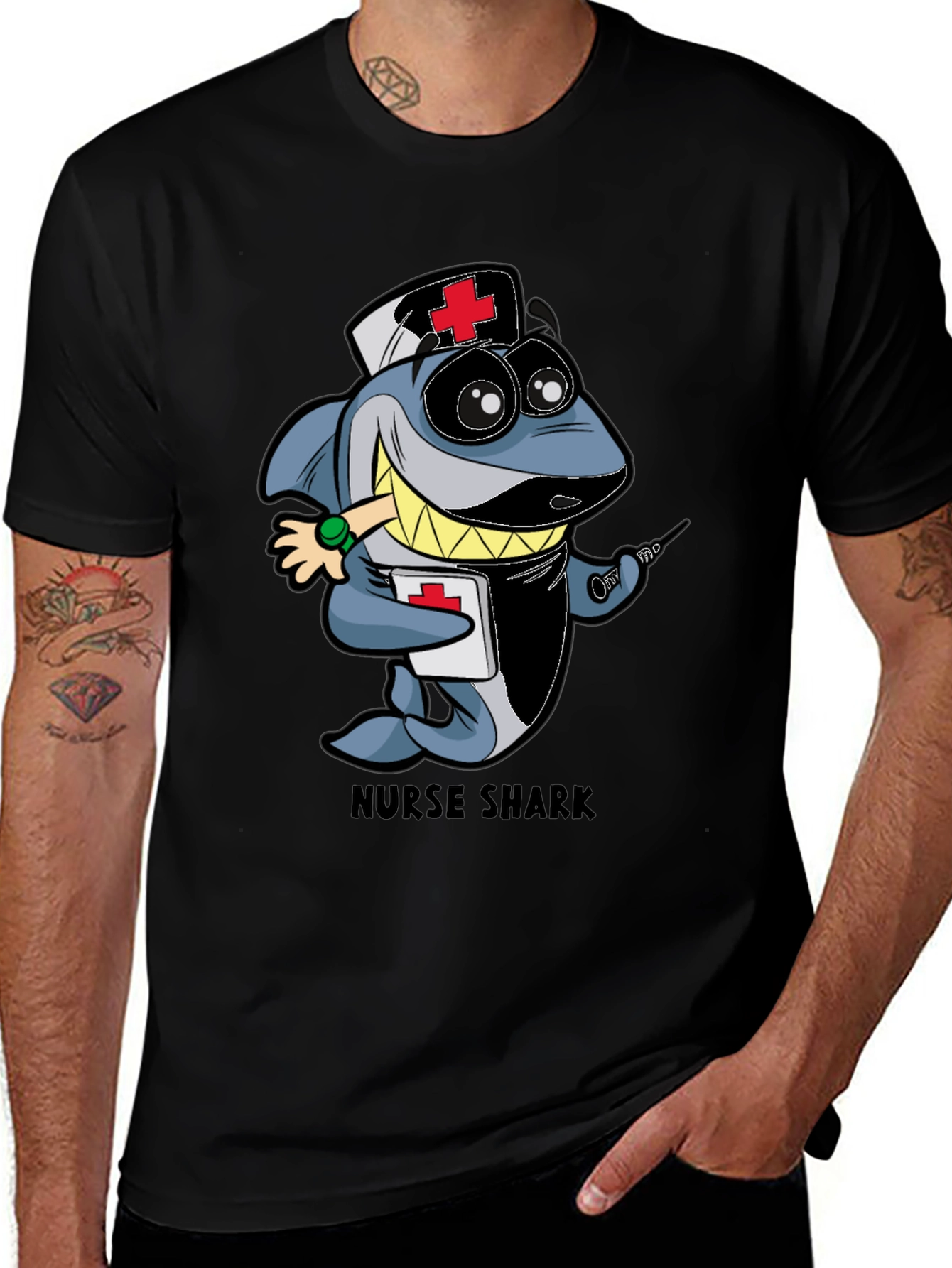 Variant 2 of Nurse Shark Cartoon Graphic T-Shirt