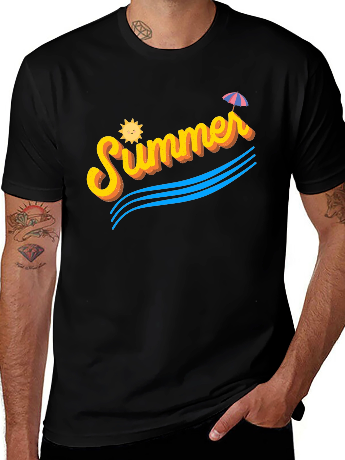 Variant 7 of Summer Vibes Black T-Shirt