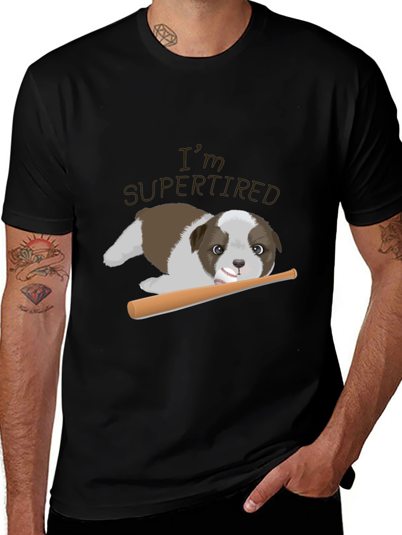 Variant 8 of Super Tired Puppy Graphic Tee
