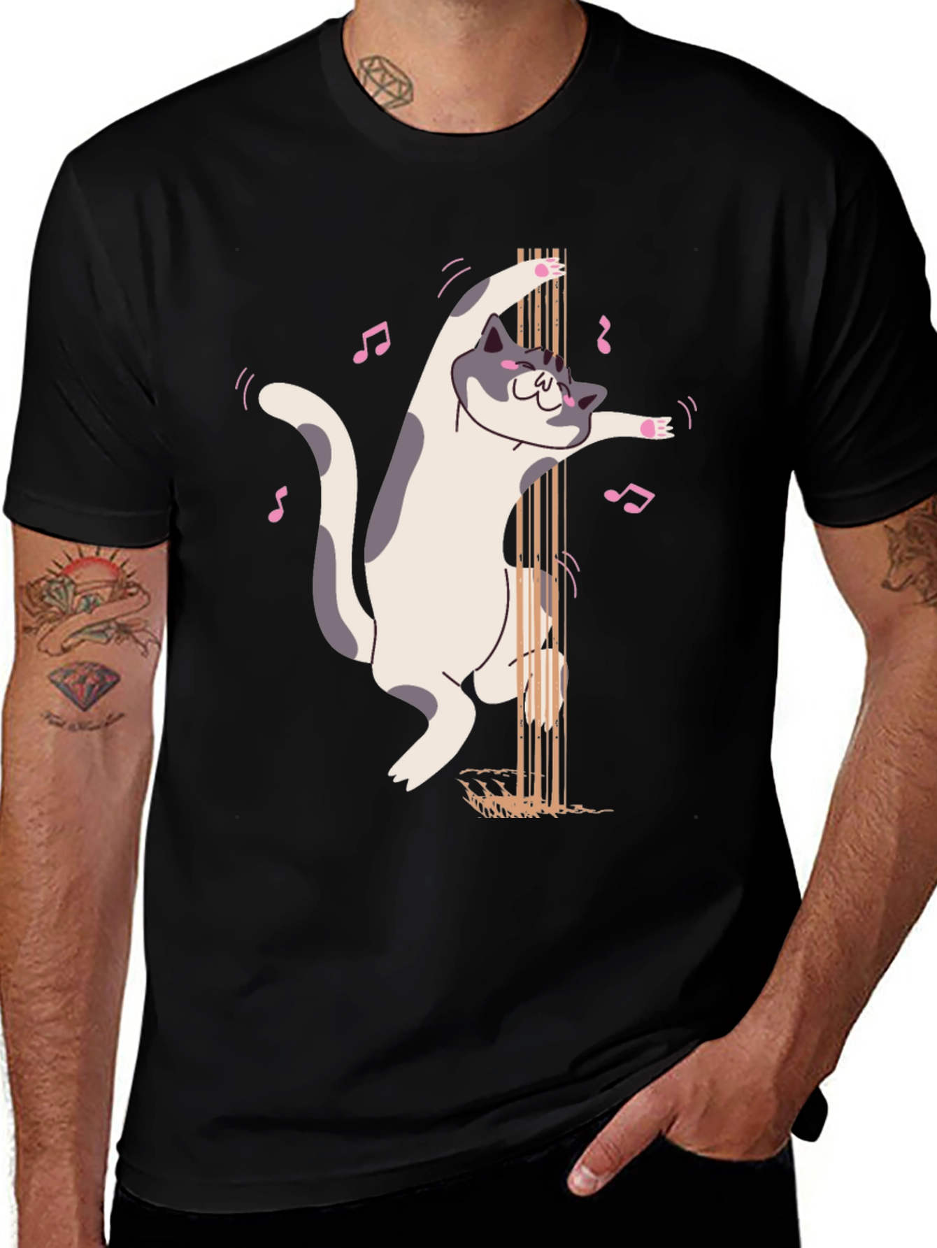 Variant 27 of Pole Dancing Cat Graphic T-Shirt