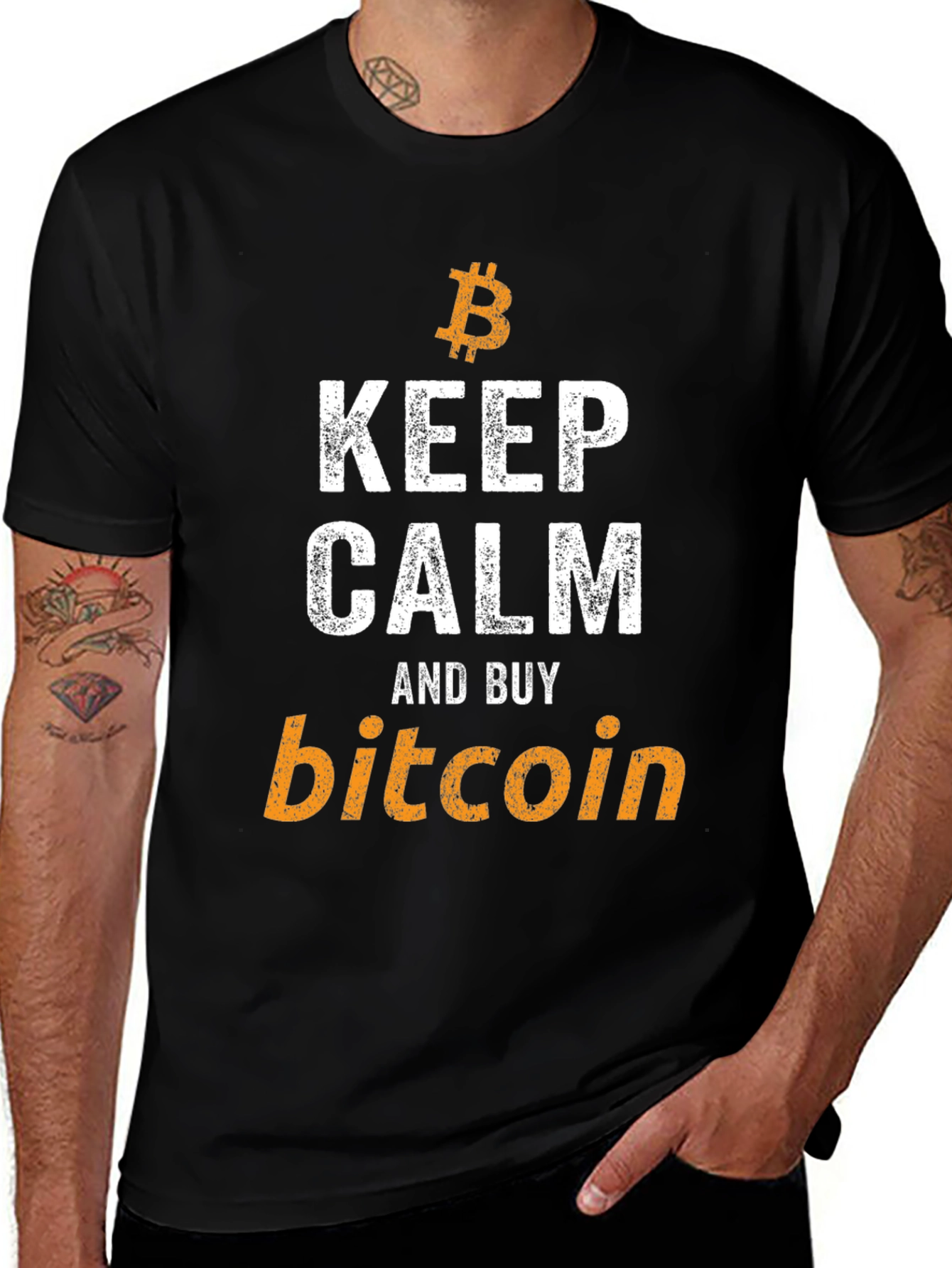 Keep Calm and Buy Bitcoin Black T-Shirt