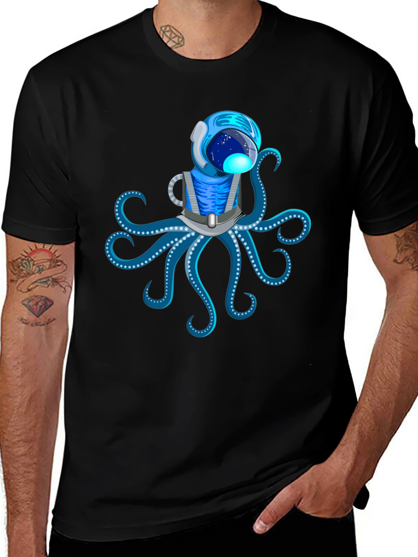 Variant 29 of Astronaut Octopus Graphic T-Shirt