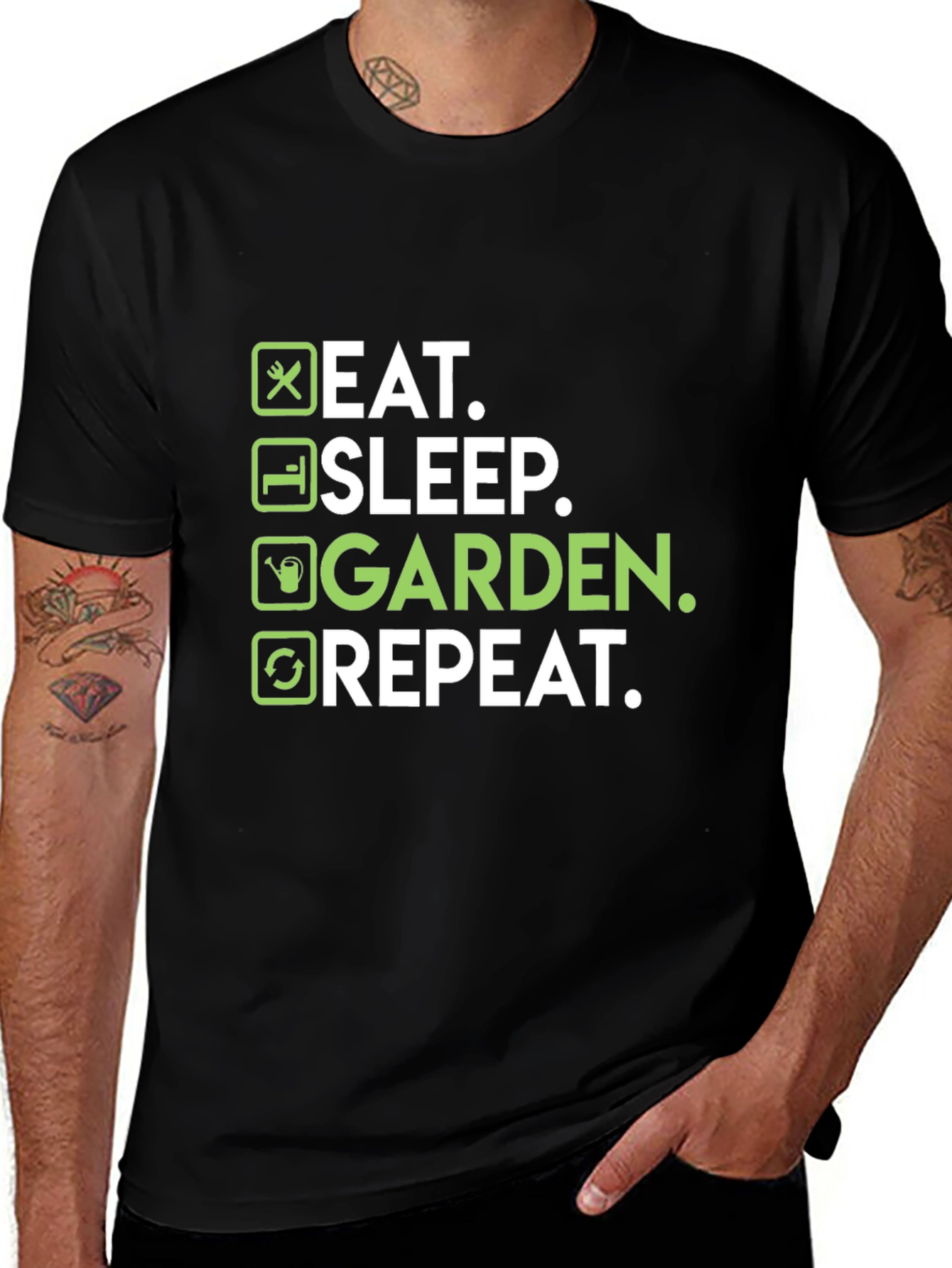 Variant 28 of Eat Sleep Garden Repeat Graphic T-Shirt