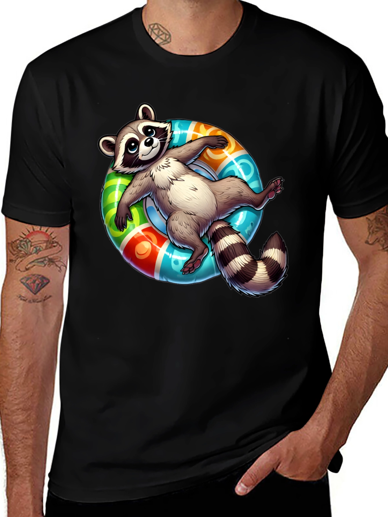 Variant 17 of Relaxed Raccoon Graphic Tee