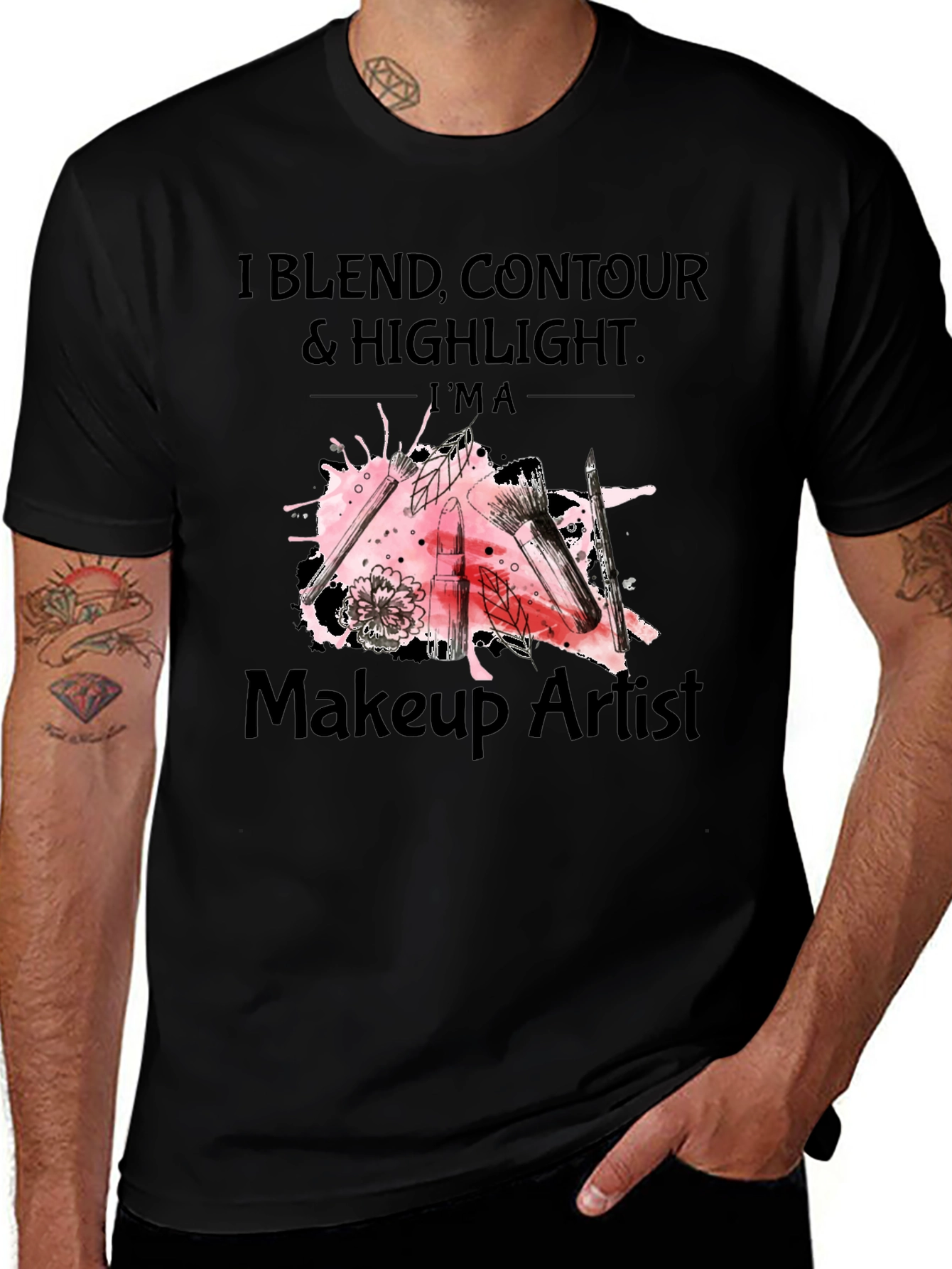 Variant 11 of Makeup Artist T-Shirt - Blend, Contour, Highlight Tee