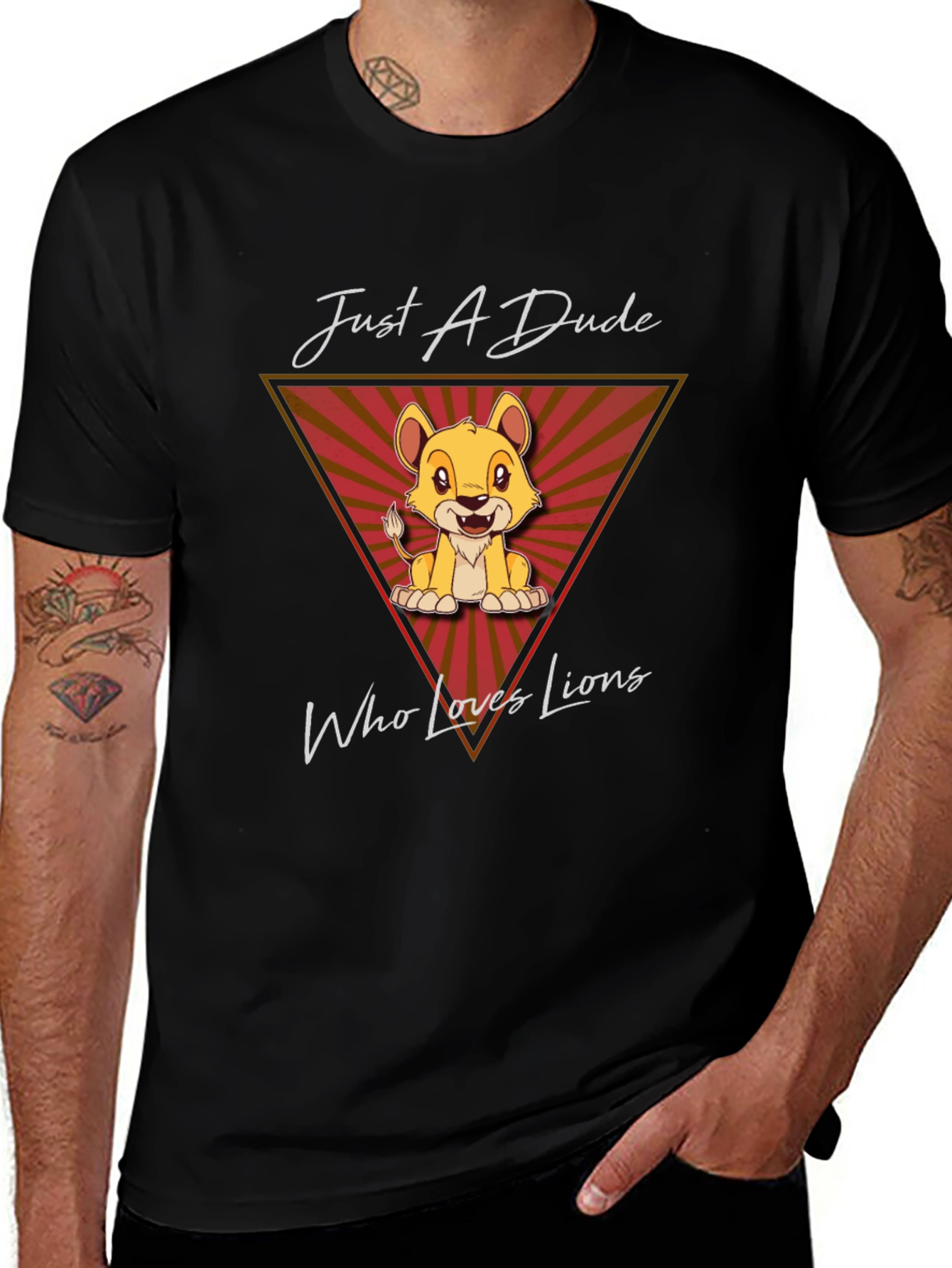 Variant 5 of Just A Dude Who Loves Lions T-Shirt