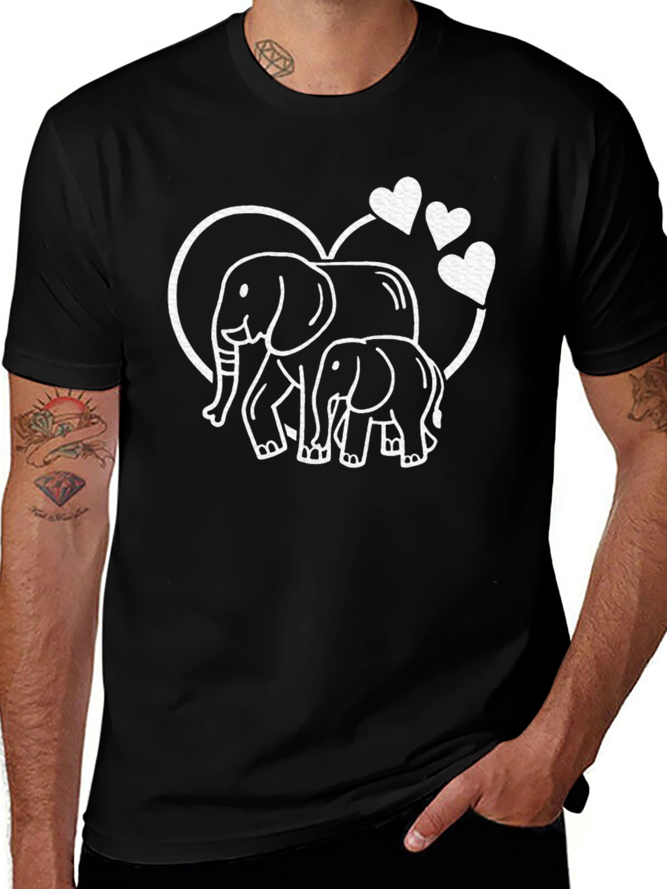 Variant 5 of Elephant Love T-Shirt - Mom and Baby