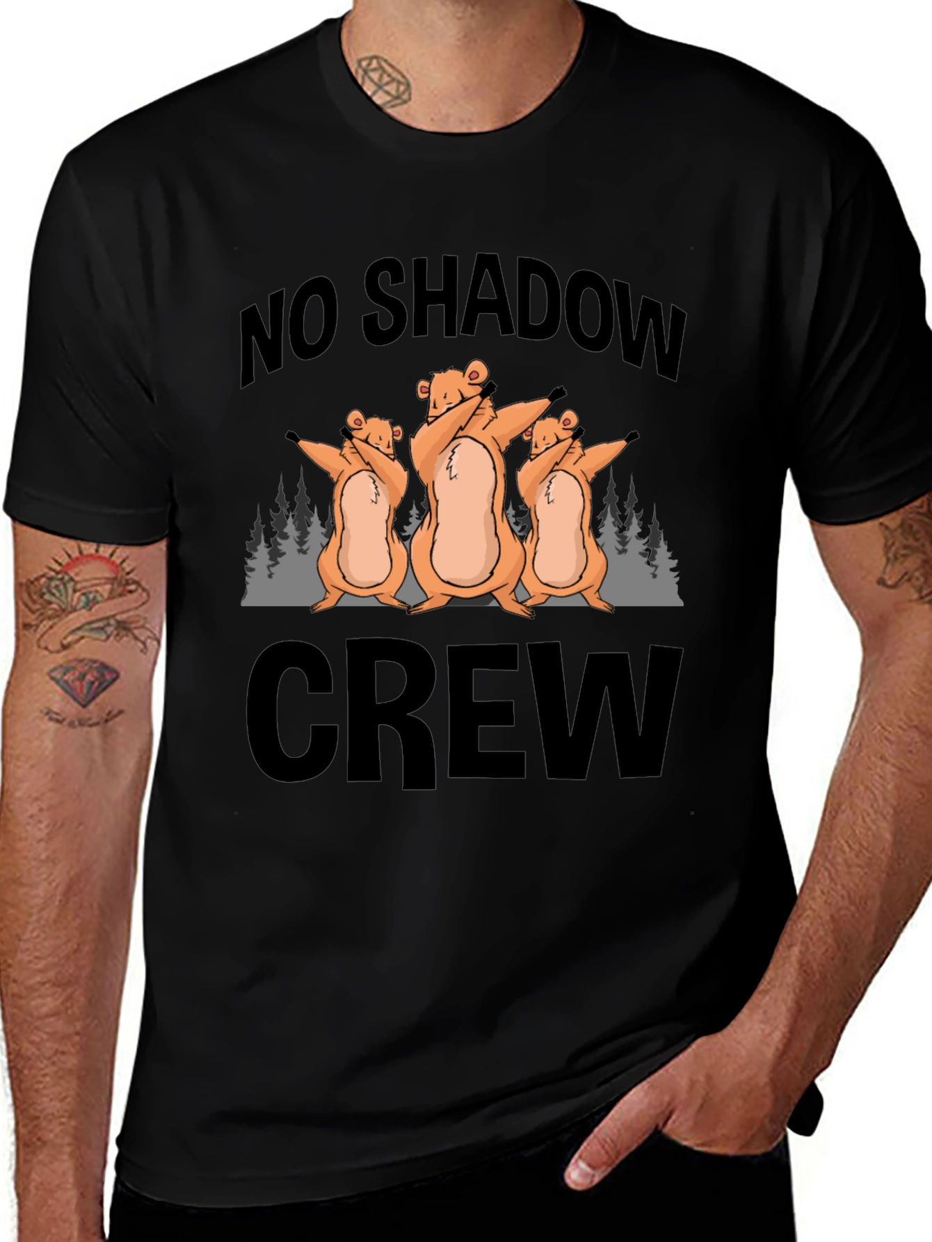 Variant 26 of No Shadow Crew T-Shirt - Funny Rodent Dab Dance Tee