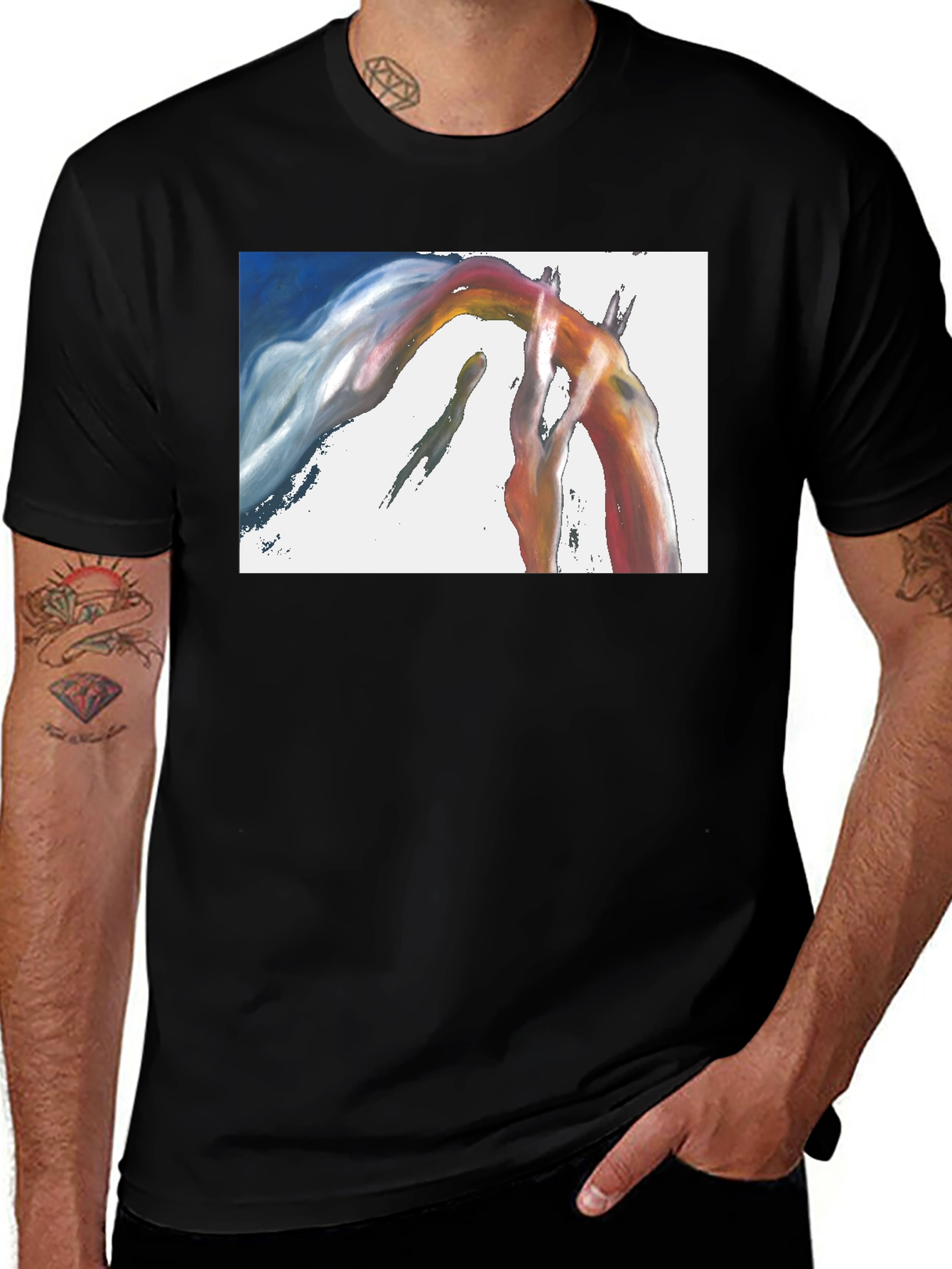 Variant 6 of Abstract Arch Graphic Black T-Shirt