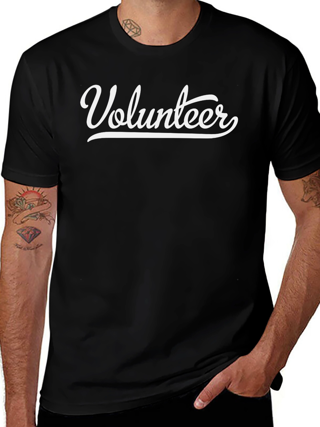 Volunteer Crew Neck T-Shirt - Black