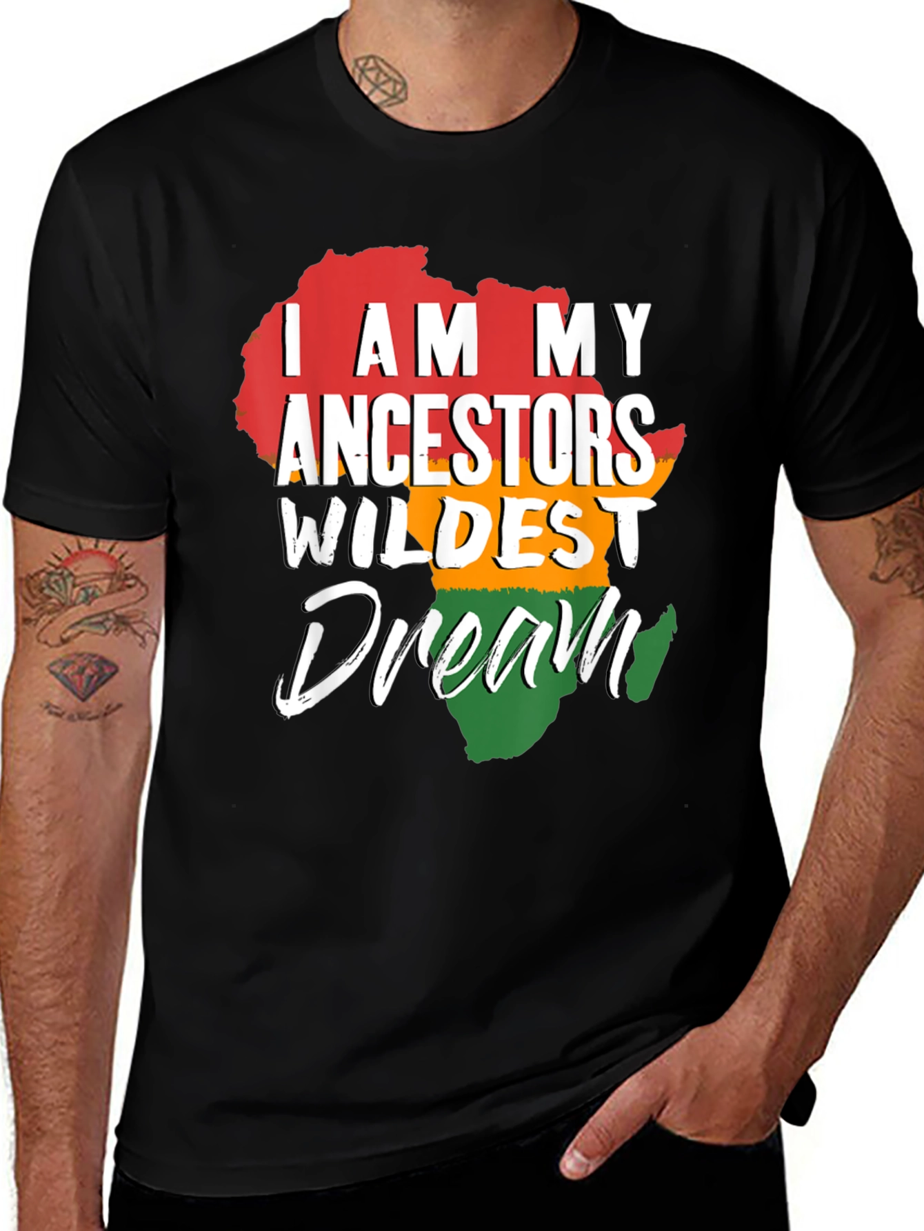 Variant 19 of Ancestors' Wildest Dream Africa Map Graphic T-Shirt
