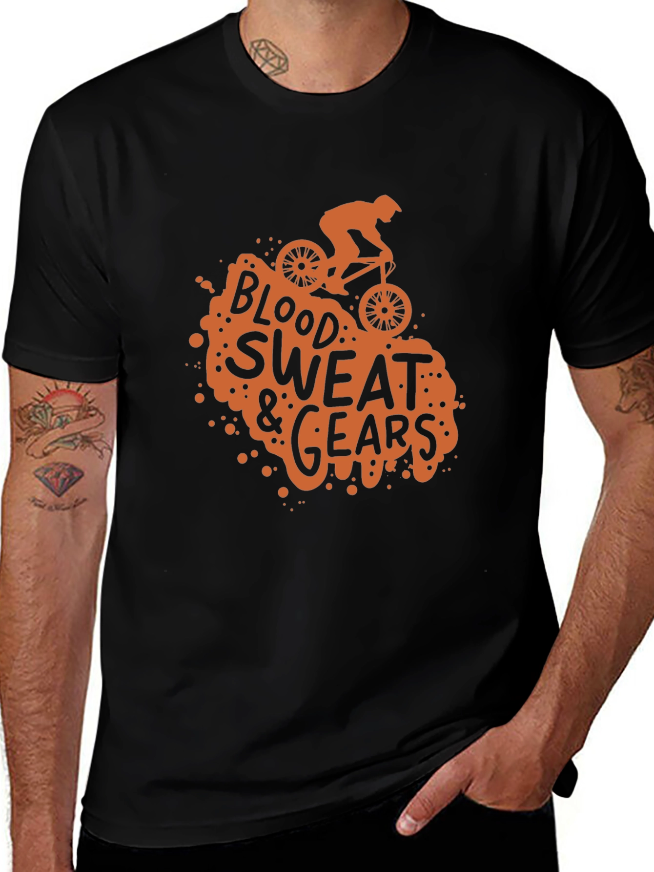 Variant 30 of Blood Sweat & Gears Mountain Bike Graphic T-Shirt
