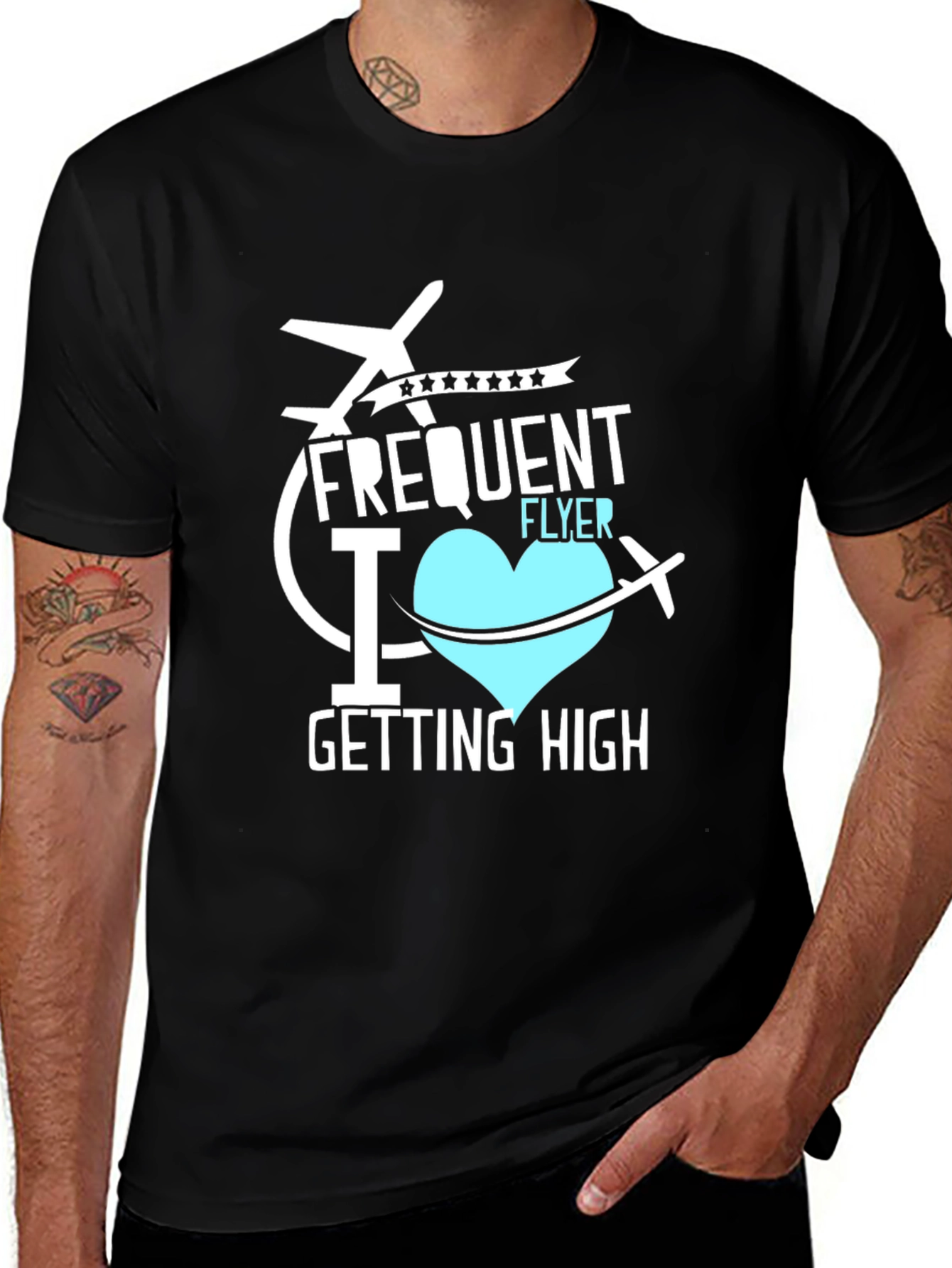 Variant 22 of Frequent Flyer Getting High Tee