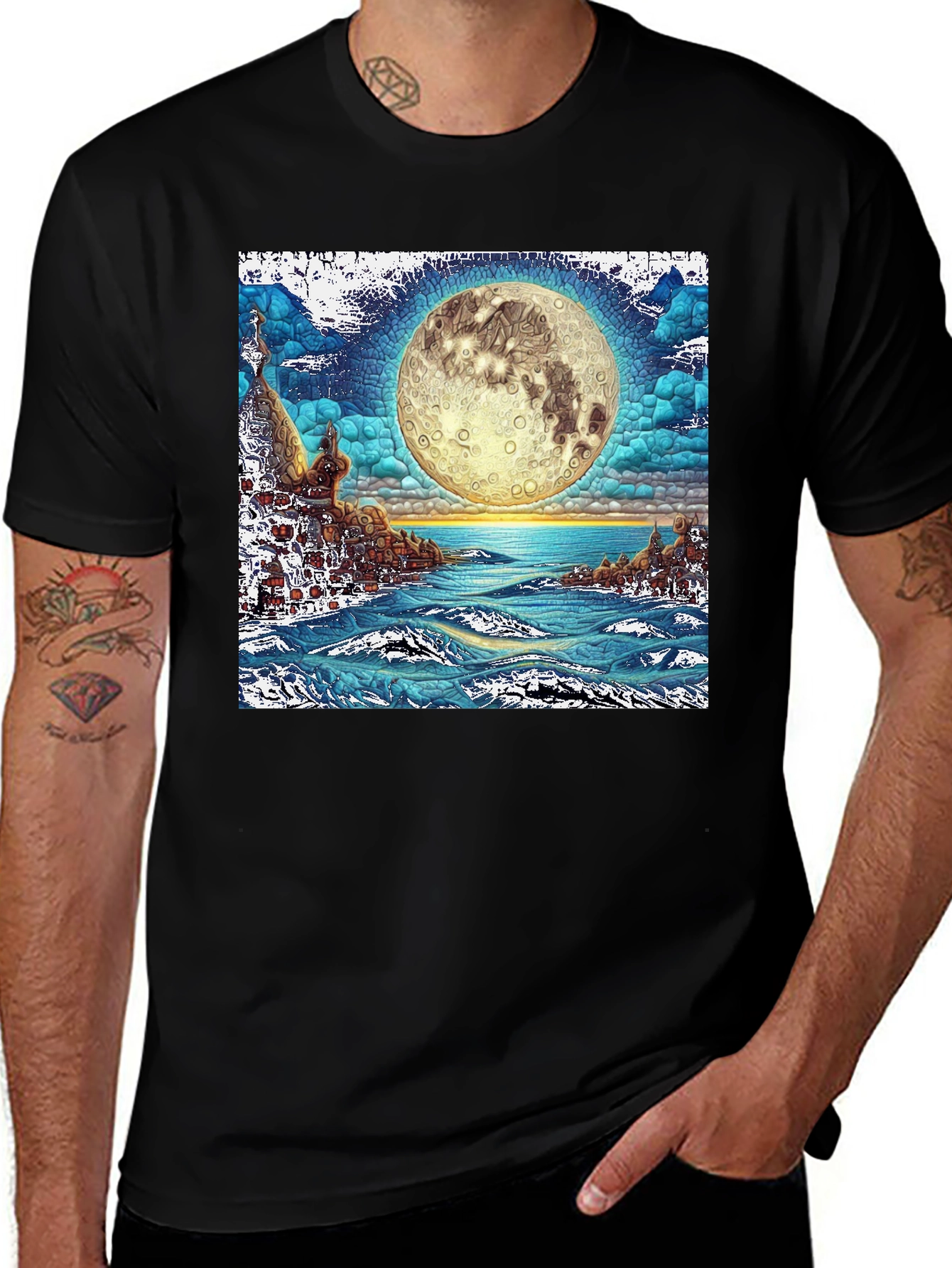 Variant 3 of Mystic Moonscape Graphic Tee