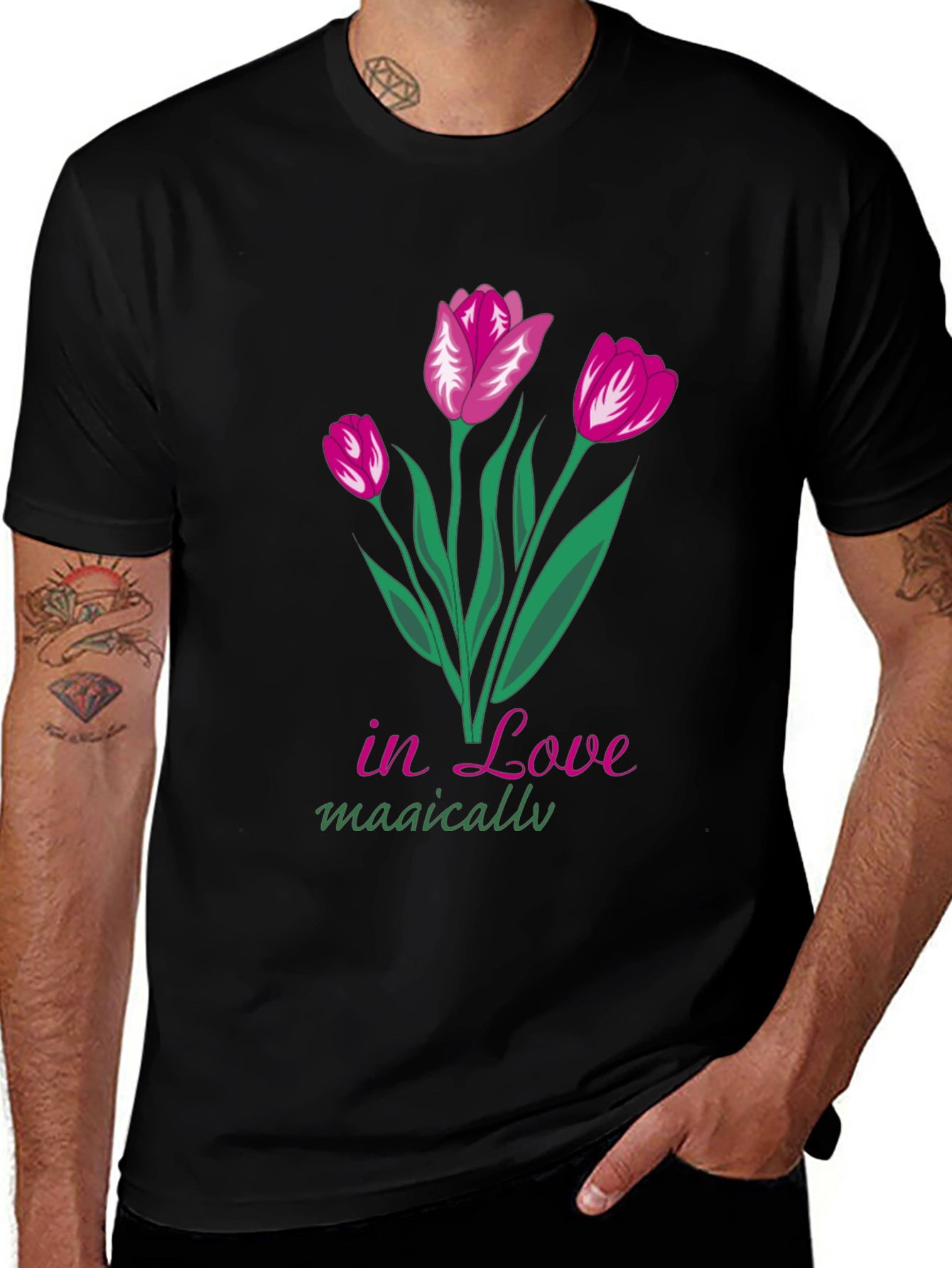 Romantic Tulip Graphic Tee - In Love Magically