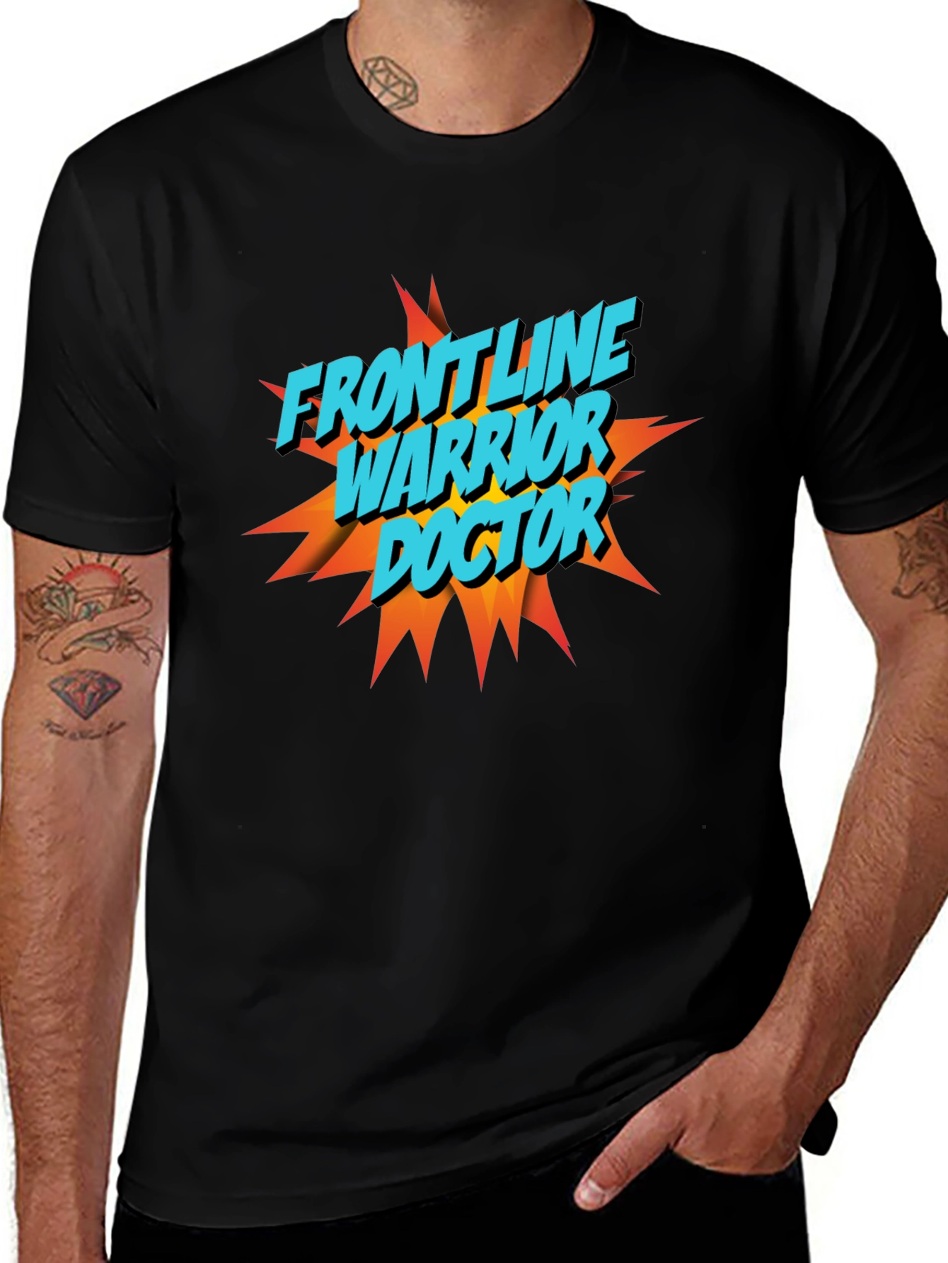 Frontline Warrior Doctor Graphic T-Shirt