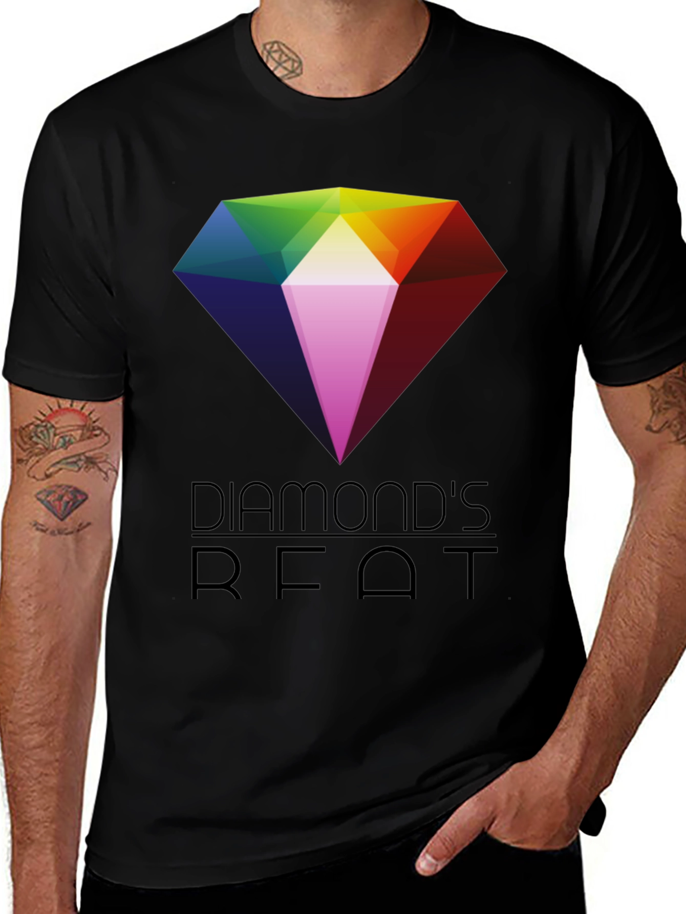 Variant 19 of Diamond's Beat Graphic T-Shirt - Men's Black Tee