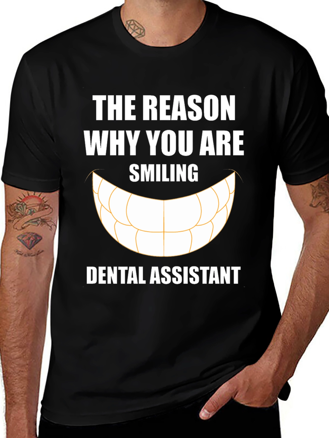 Variant 29 of Dental Assistant T-Shirt Smiling Teeth Design