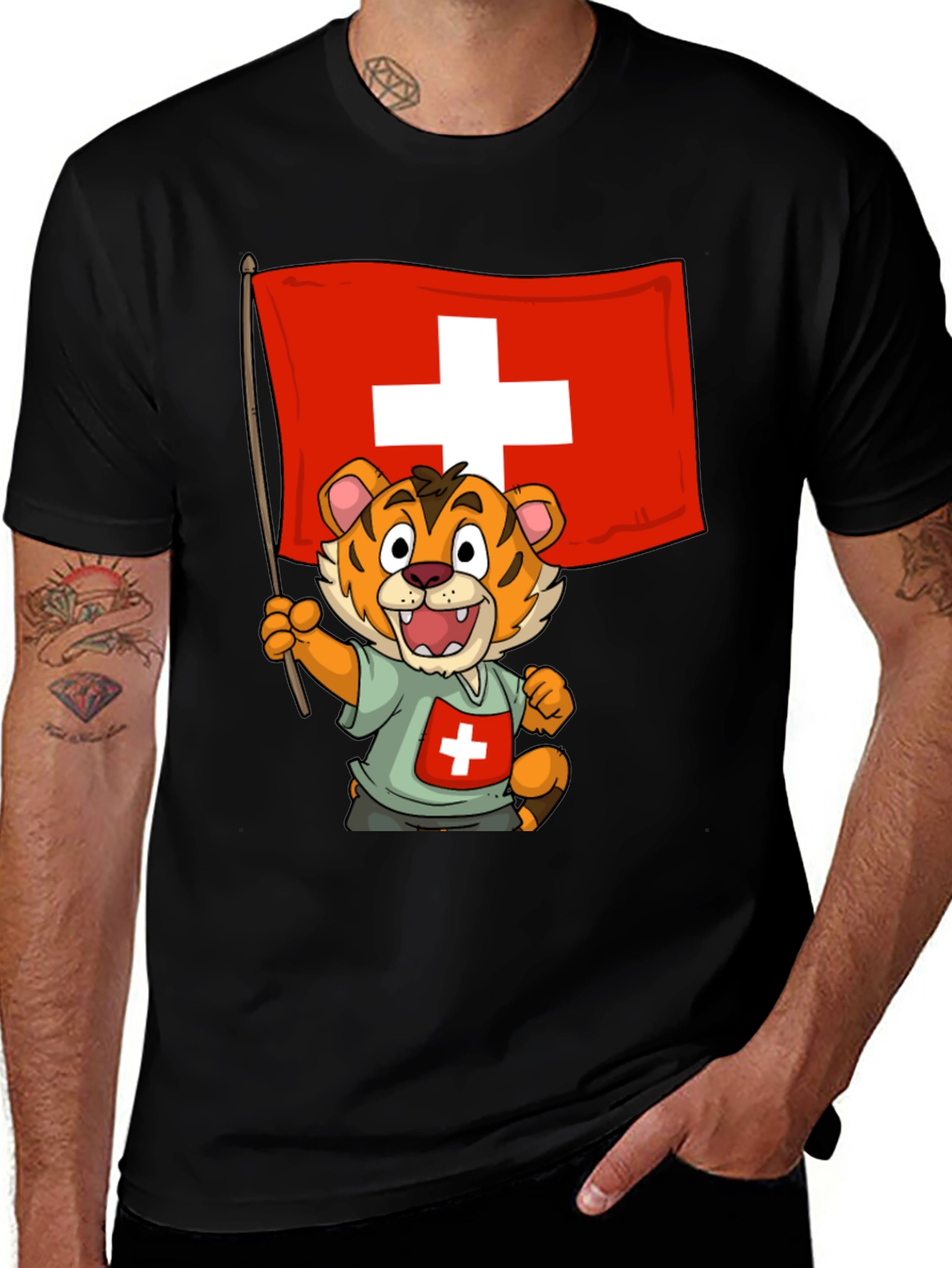 Variant 19 of Swiss Pride Tiger T-Shirt