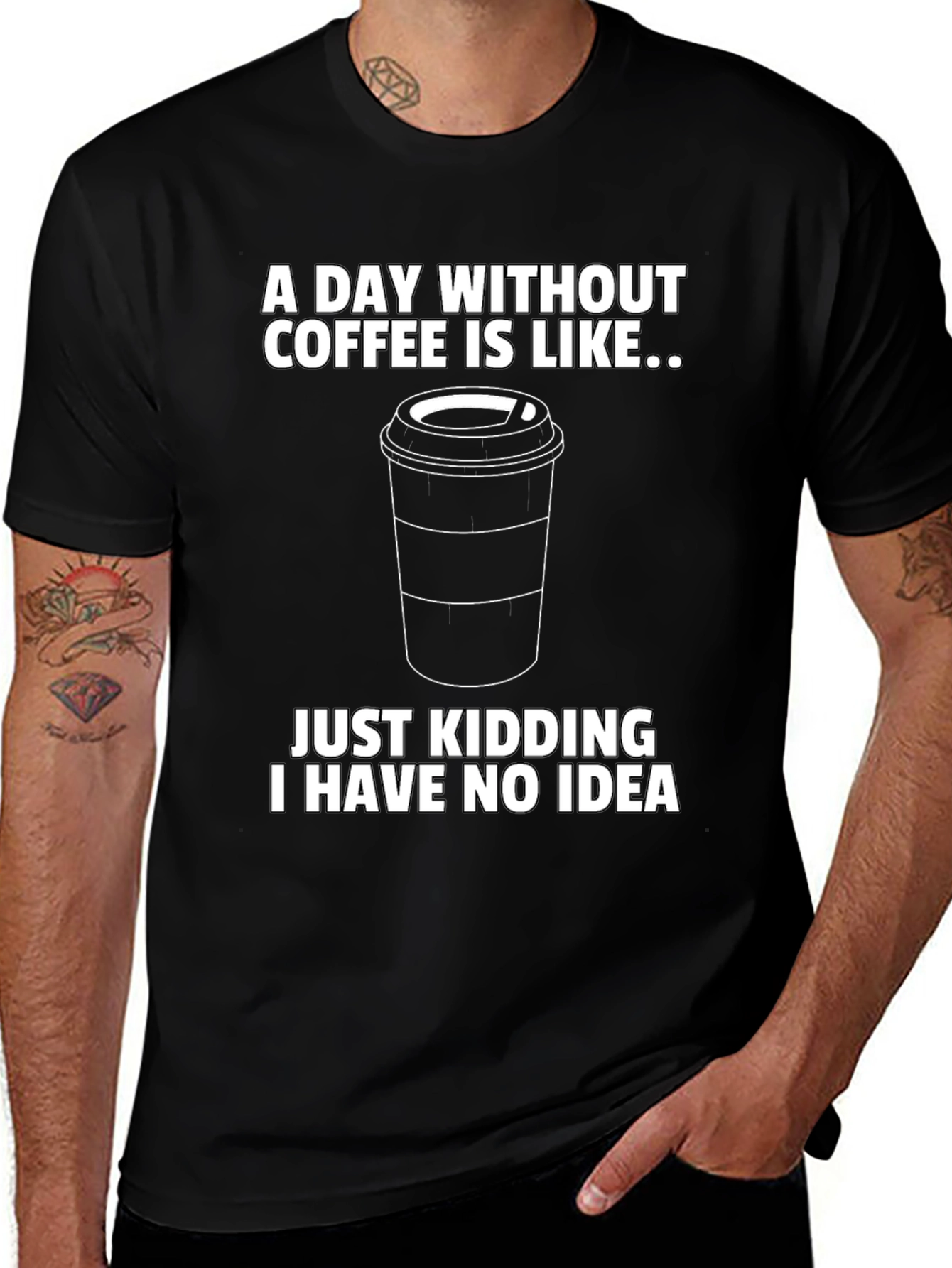 Variant 19 of Funny Coffee T-Shirt - A Day Without Coffee