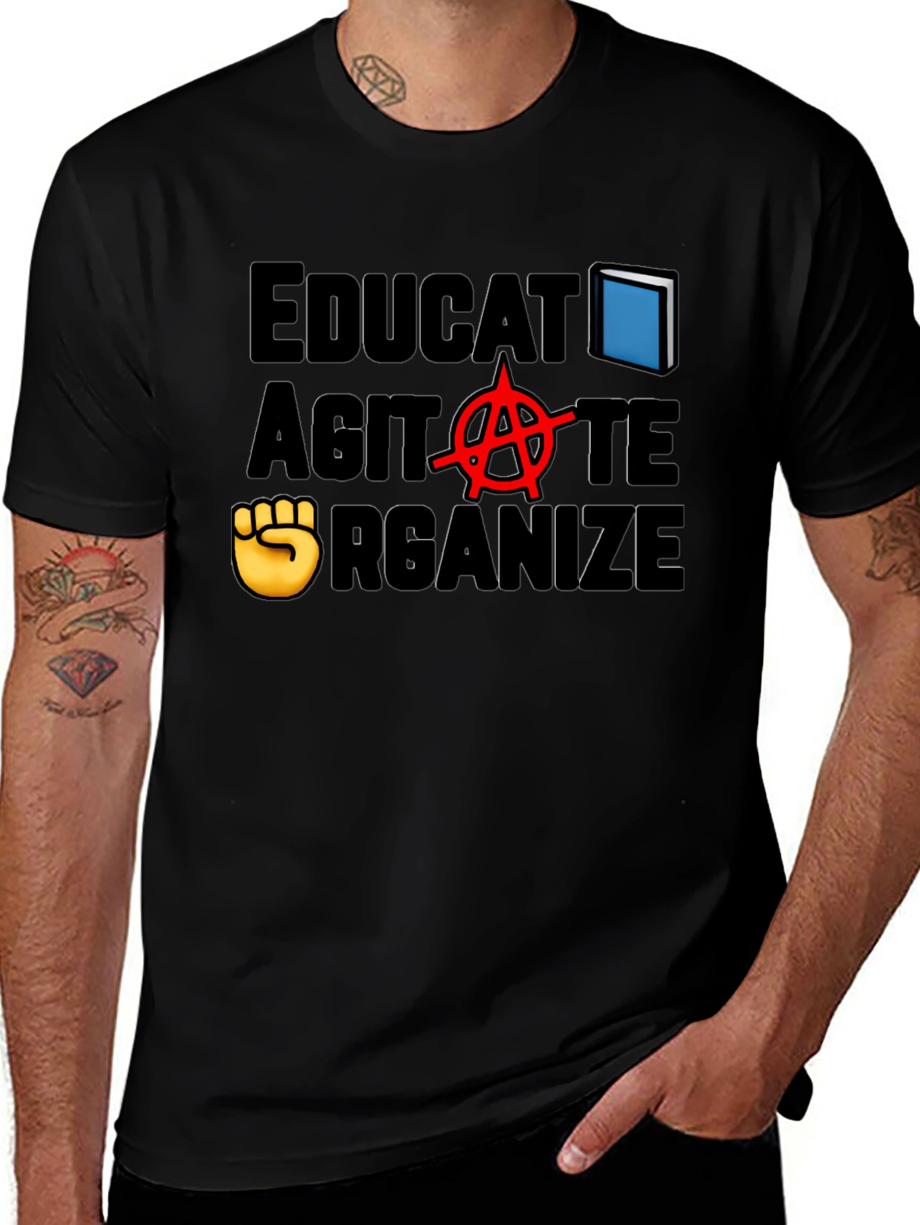 Variant 22 of Educate Agitate Organize Graphic Tee