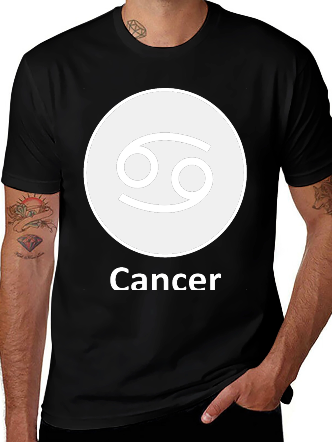 Variant 3 of Cancer Zodiac Sign T-Shirt - Black
