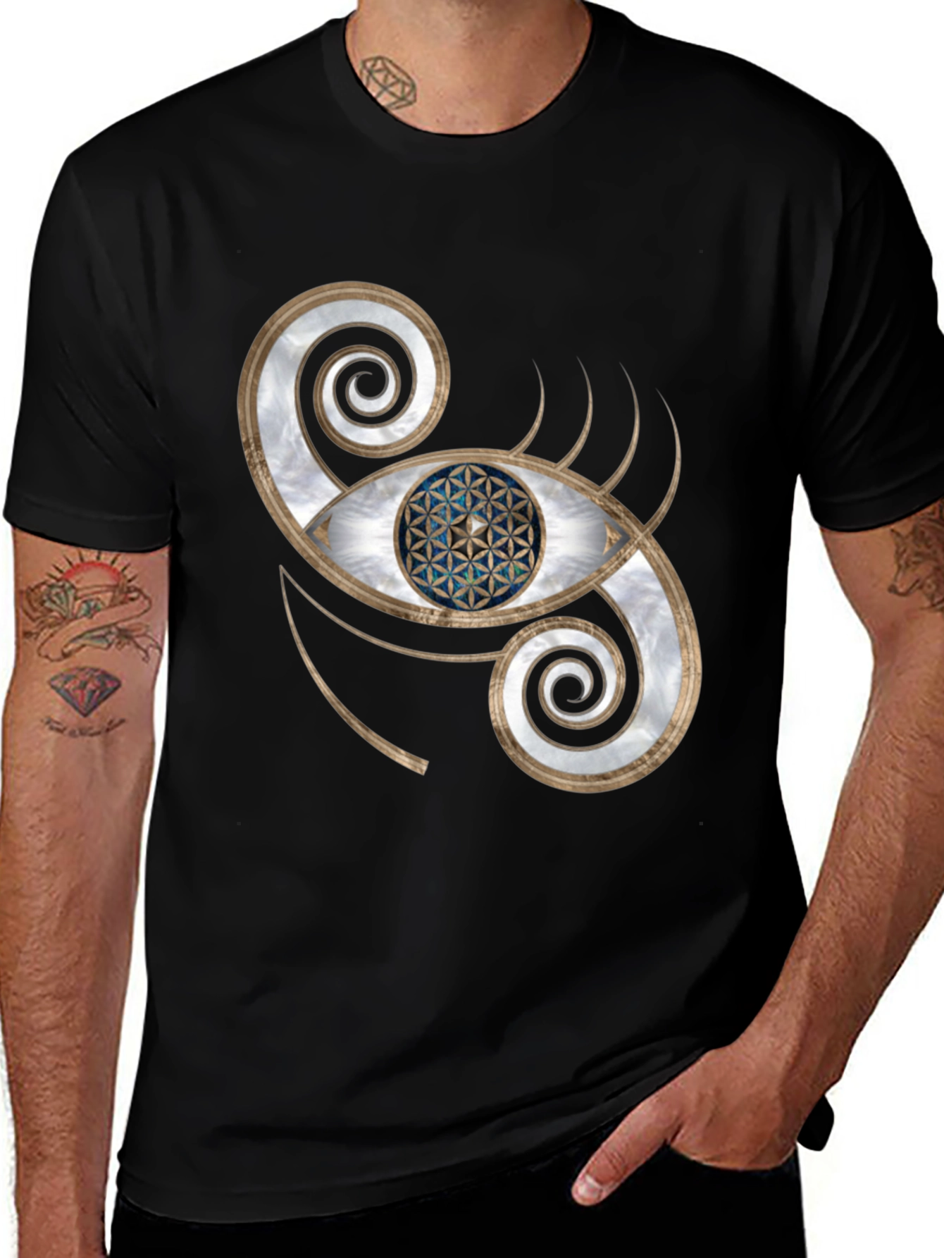 Variant 18 of Mystic Eye Graphic Tee - Black