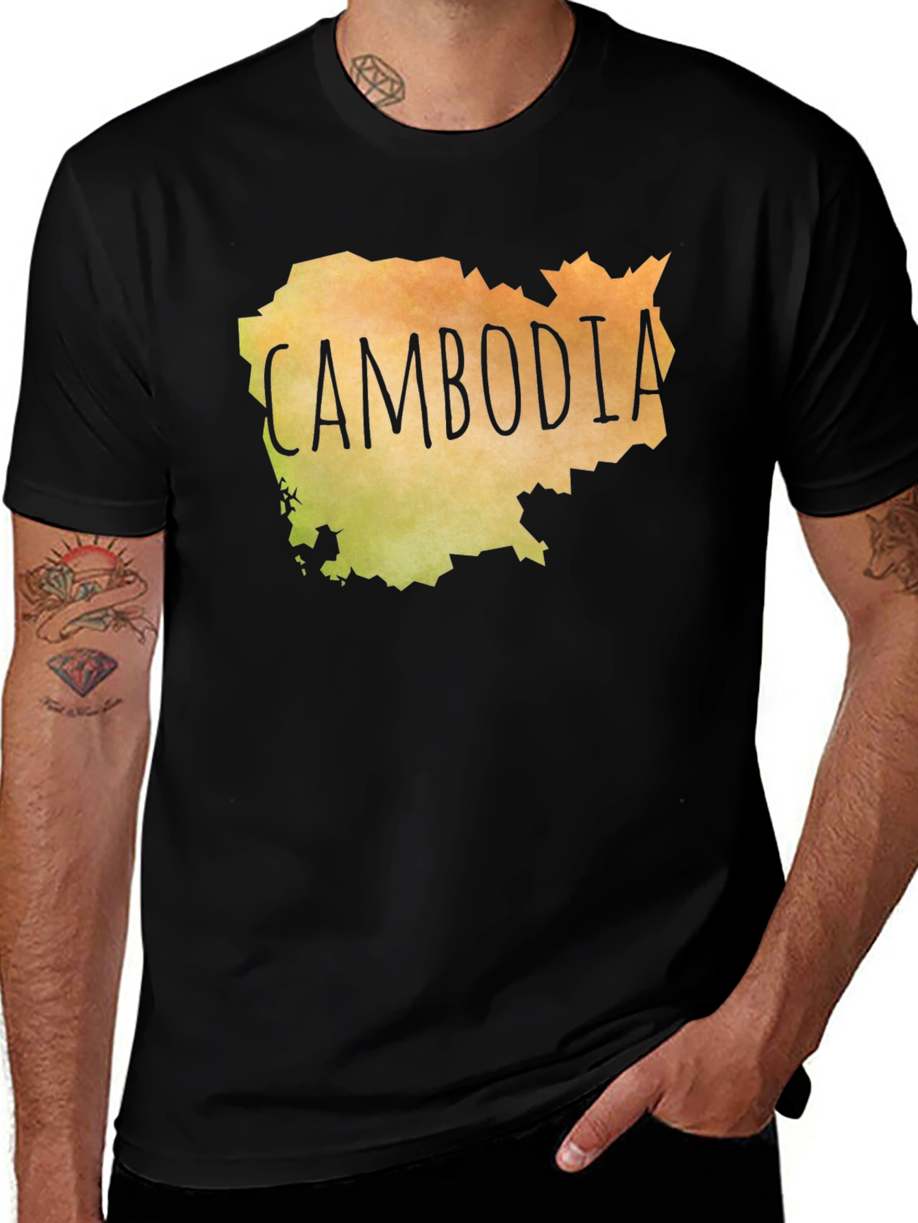 Variant 25 of Cambodia Map T-Shirt