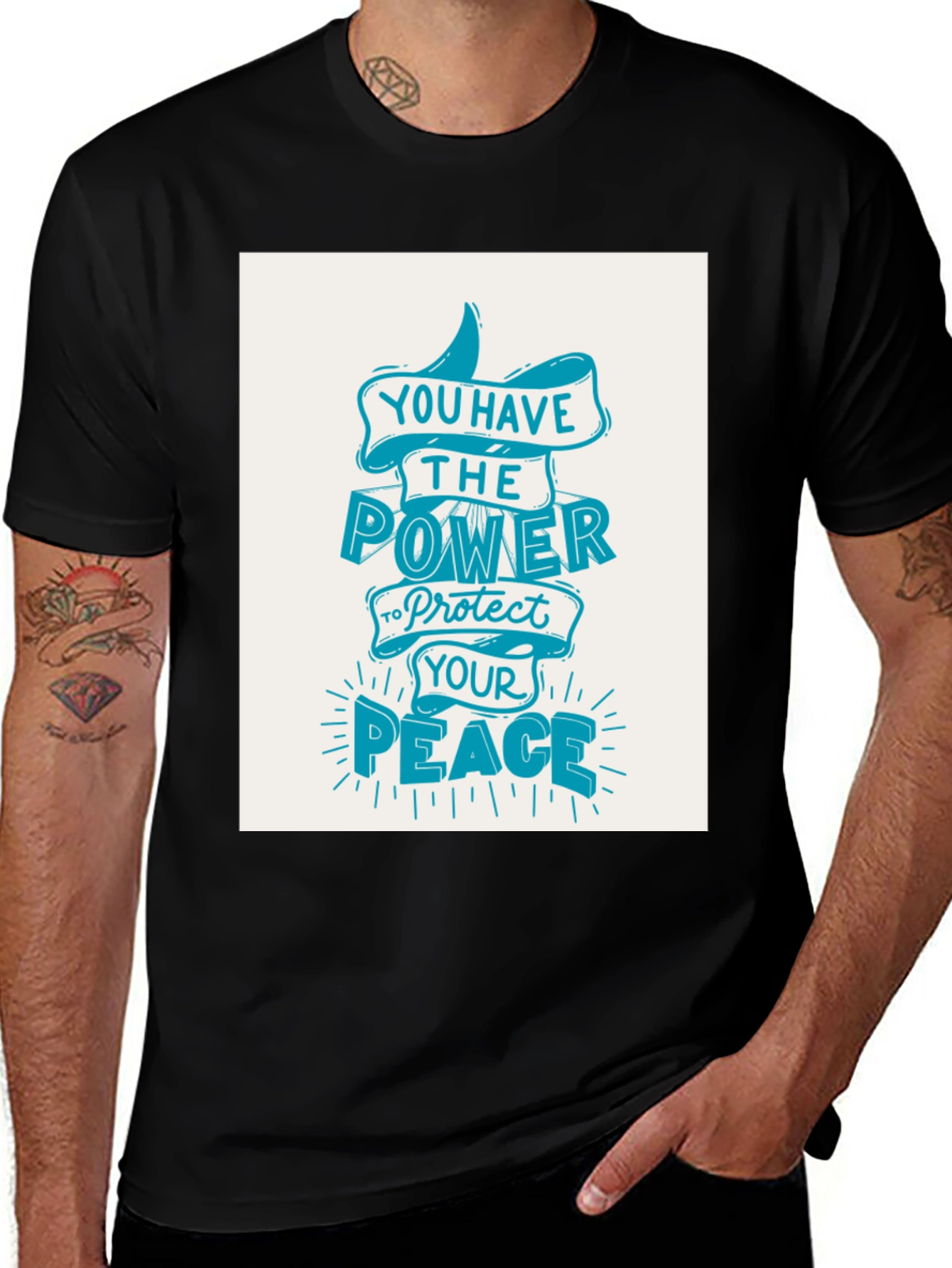 Variant 23 of Power To Protect Your Peace Graphic T-Shirt