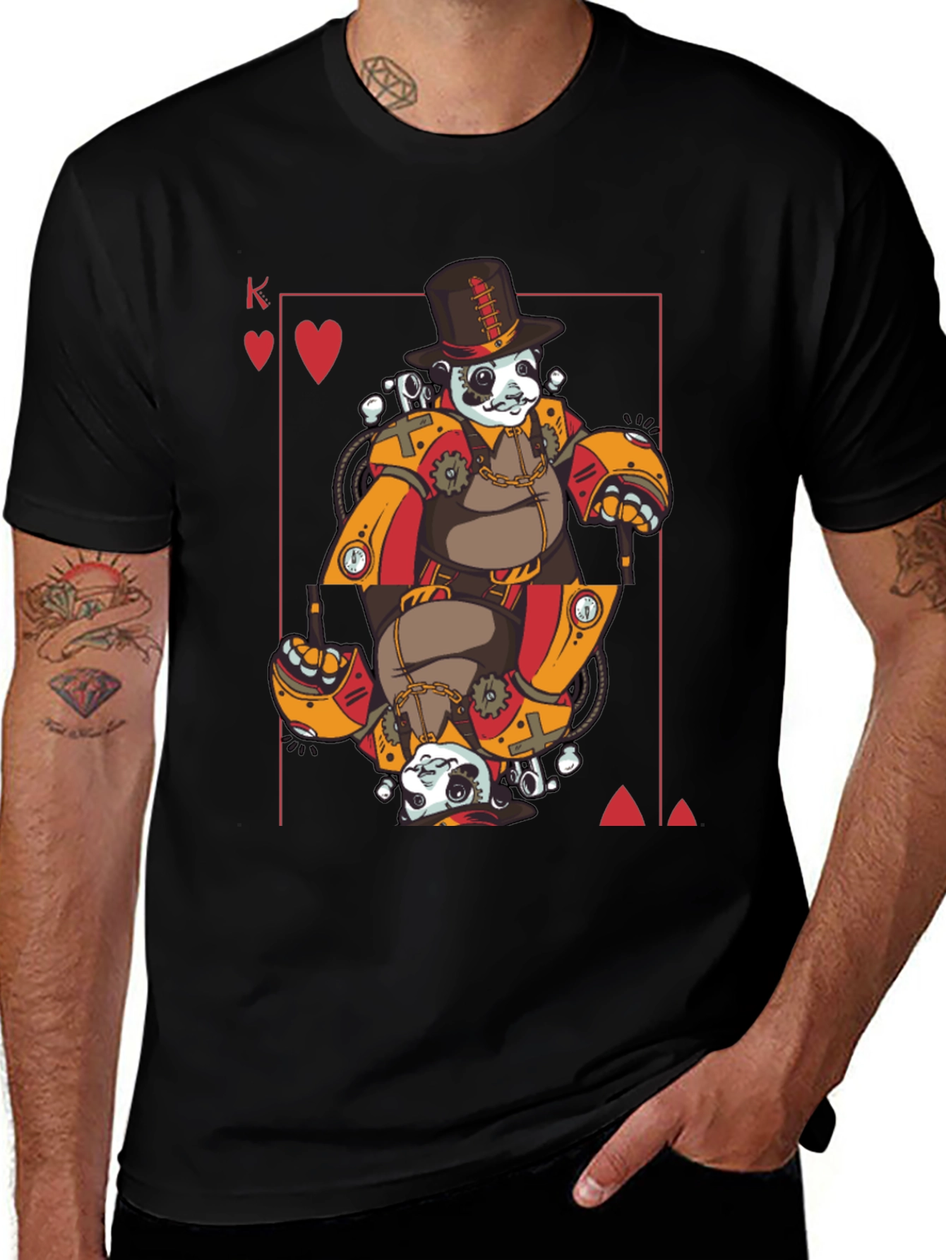 Variant 26 of Steampunk Panda King T-Shirt - Unique Graphic Tee