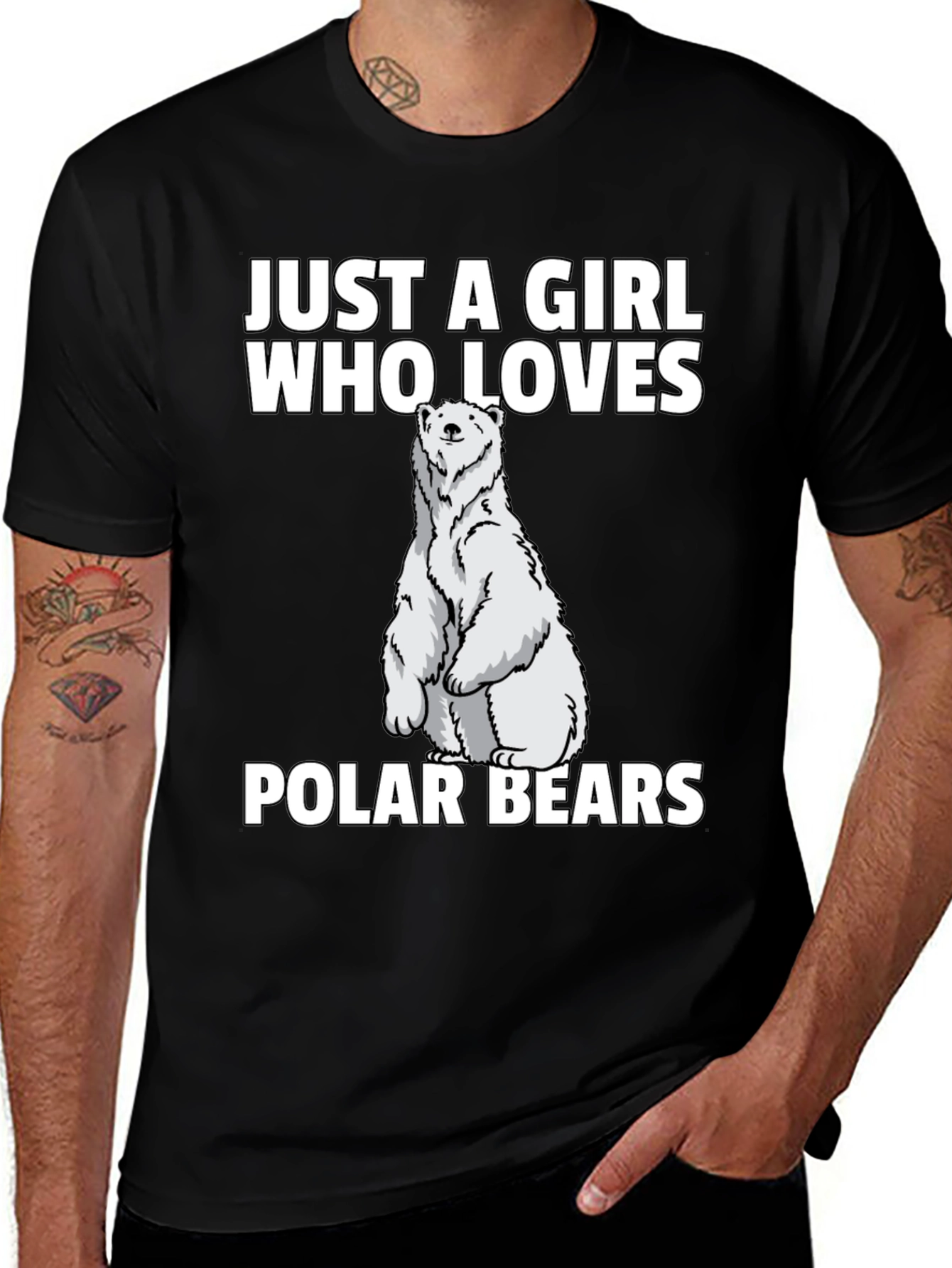 Variant 7 of Girl Who Loves Polar Bears T-Shirt