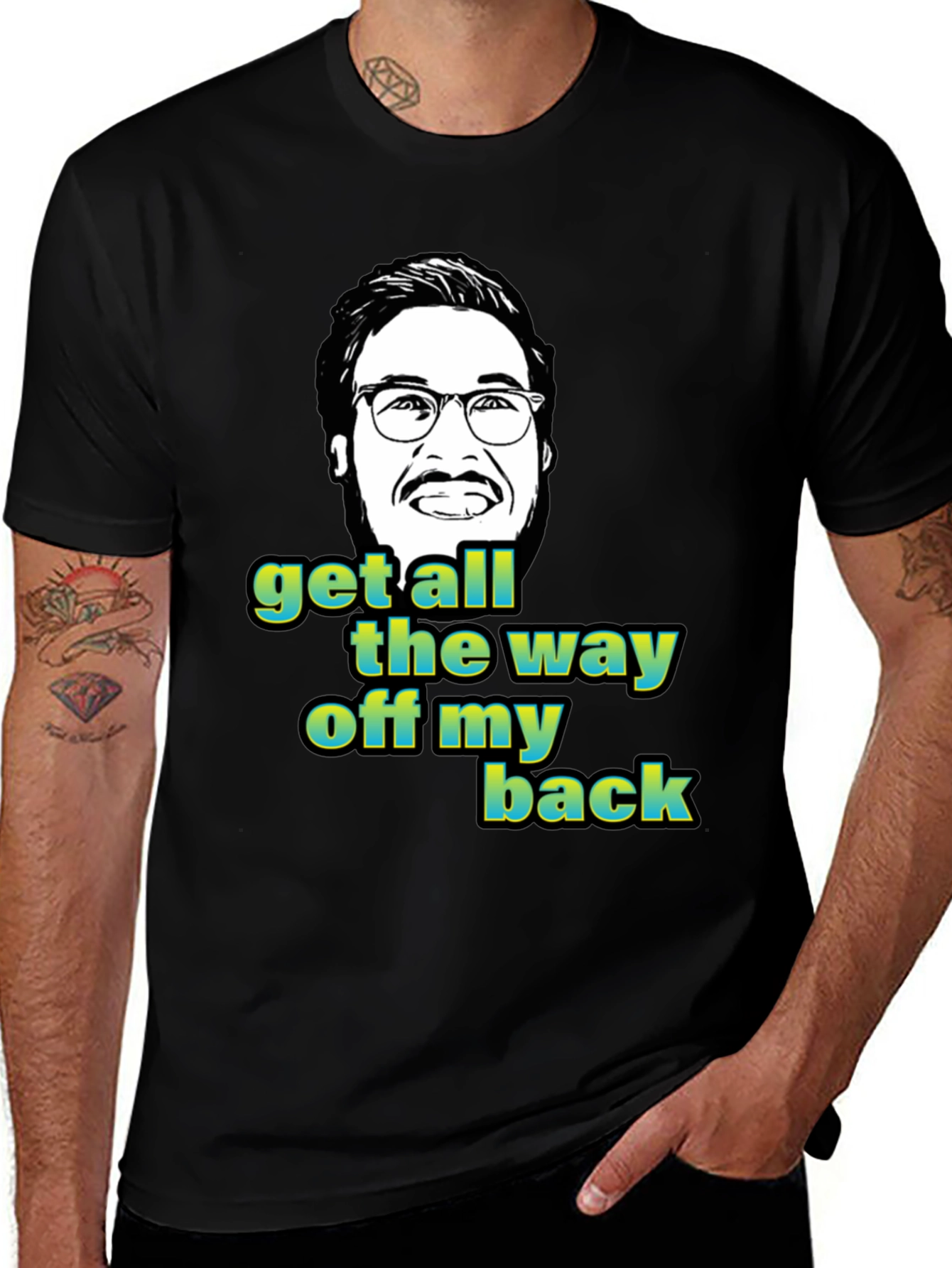 Variant 20 of Get Off My Back T-Shirt, Funny Design