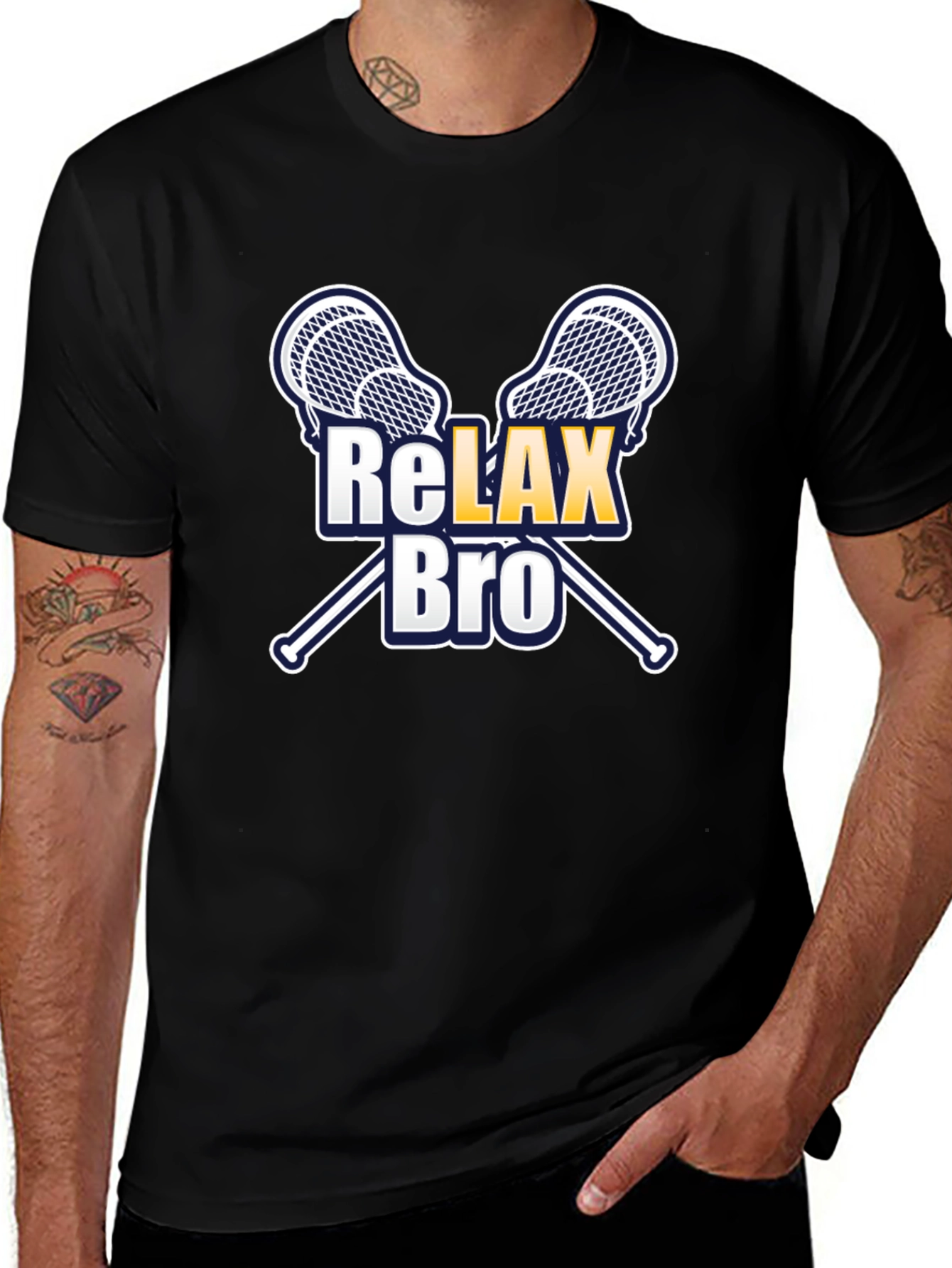 Variant 6 of Relax Bro Lacrosse T-Shirt
