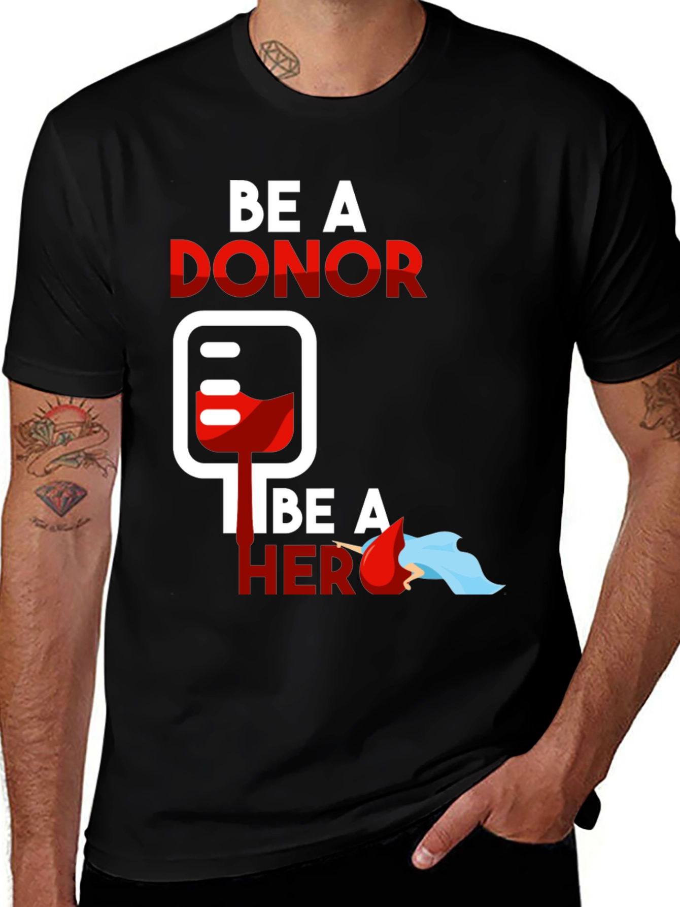 Variant 16 of Be a Donor Be a Hero Graphic Tee