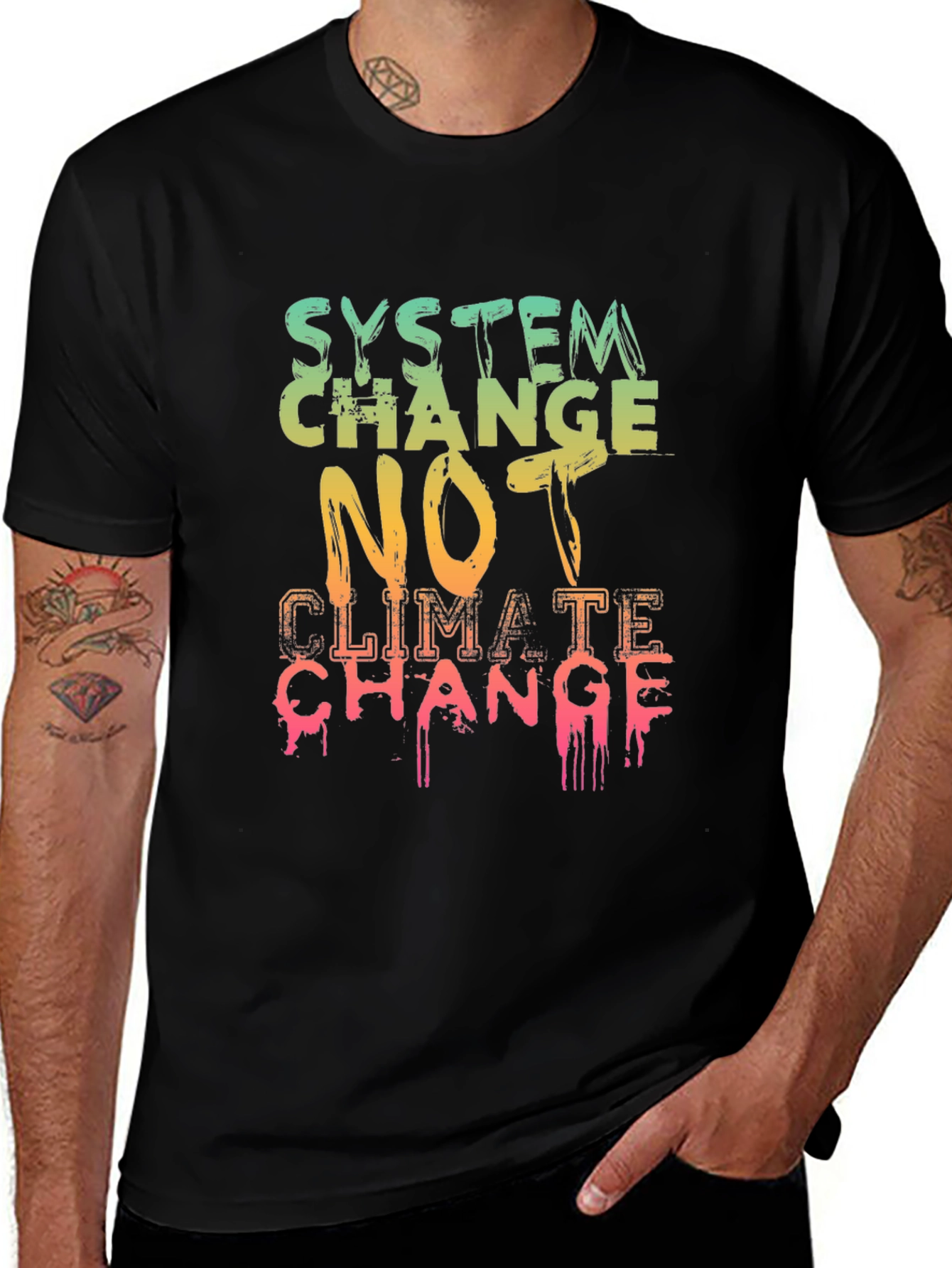 Variant 2 of System Change T-Shirt - Climate Activism Apparel