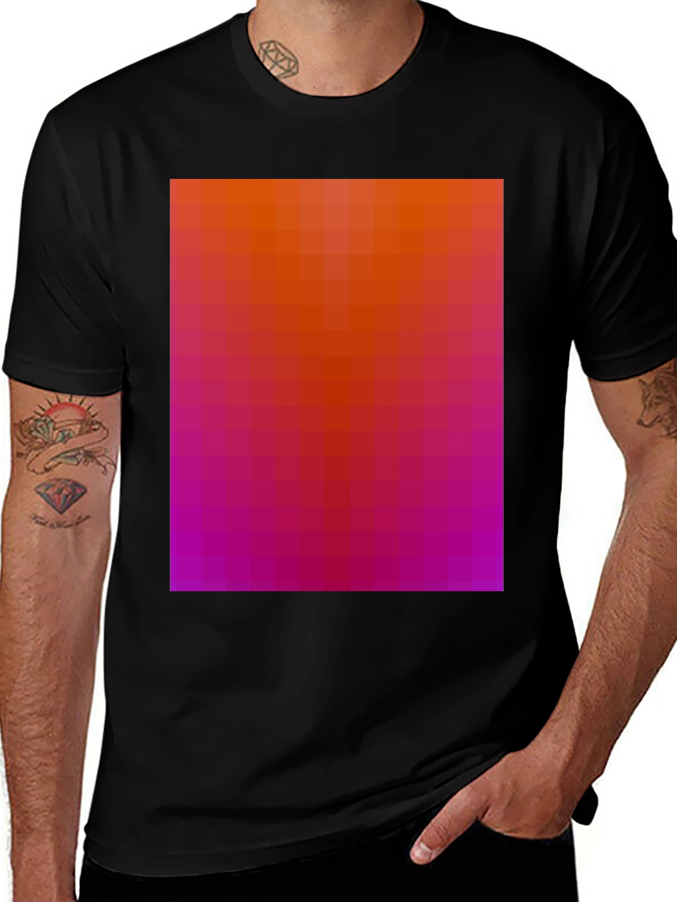 Variant 8 of Gradient Pixel Art T-Shirt - Modern Graphic Tee