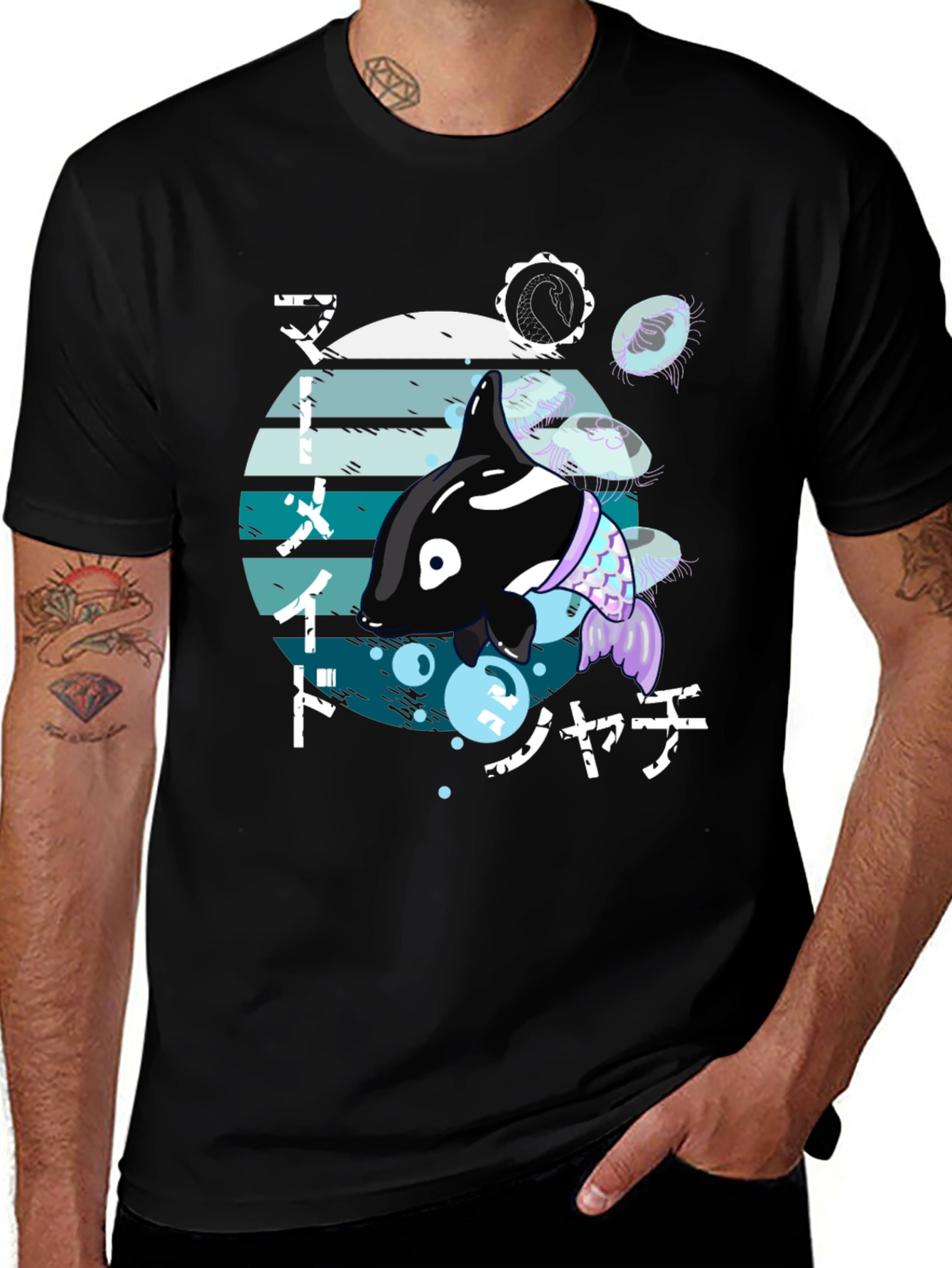Variant 20 of Orca Japanese Art T-Shirt