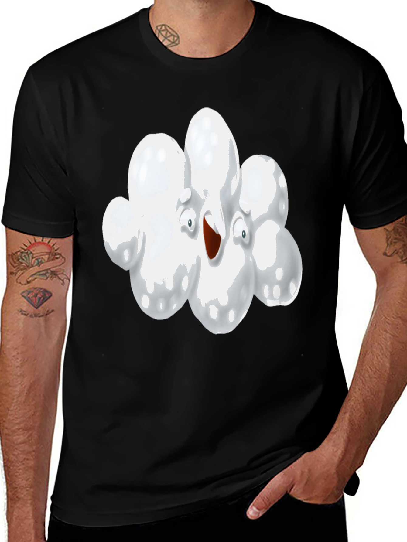Variant 19 of Cartoon Cloud Graphic T-Shirt