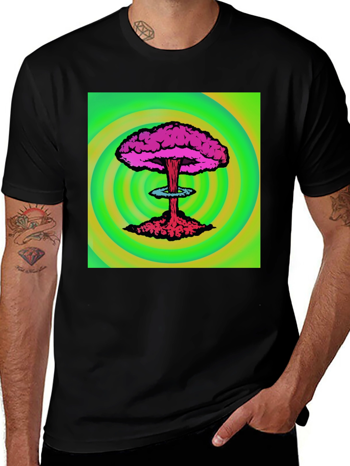 Variant 27 of Psychedelic Mushroom Cloud Graphic Tee