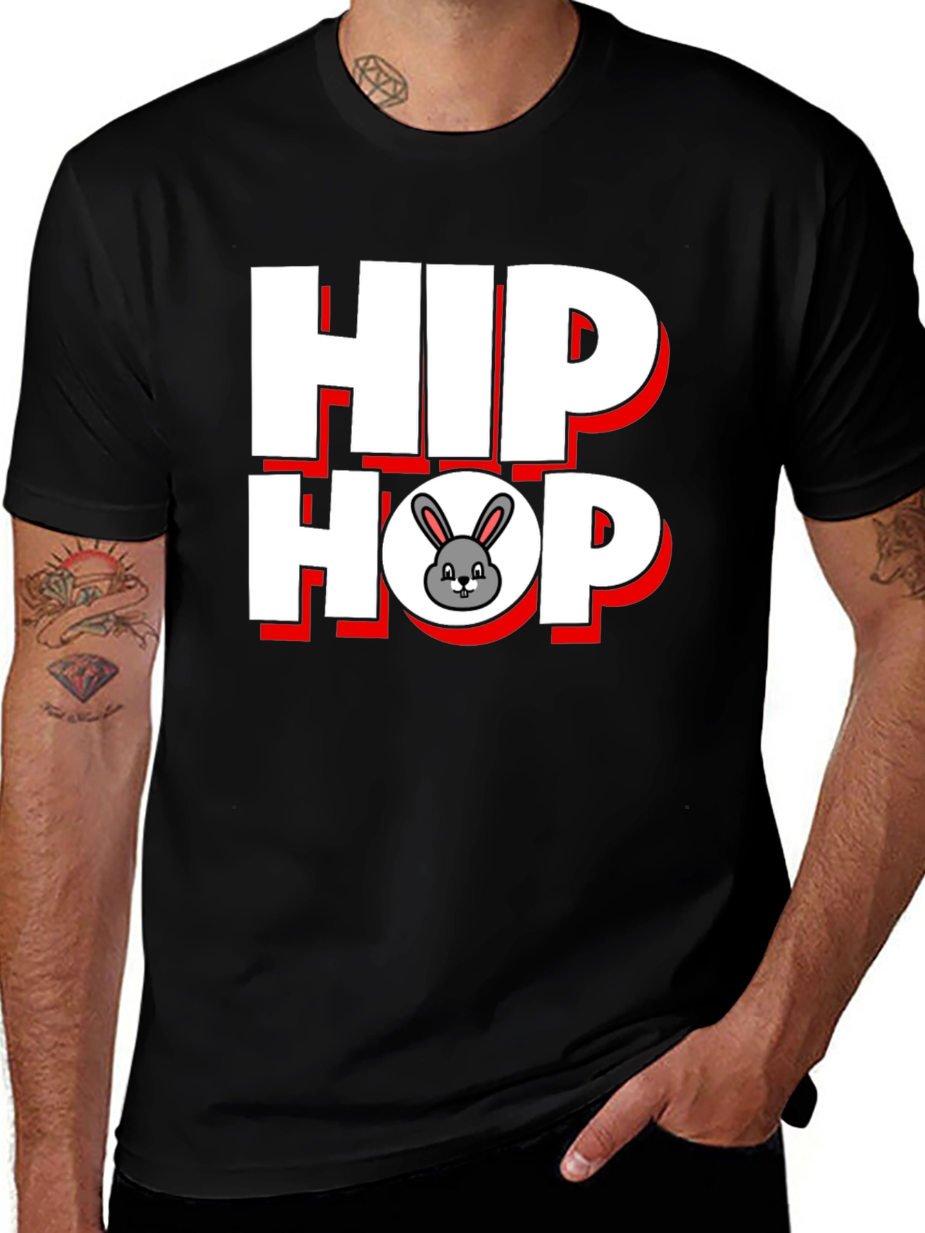Variant 4 of Hip Hop Bunny Graphic T-Shirt