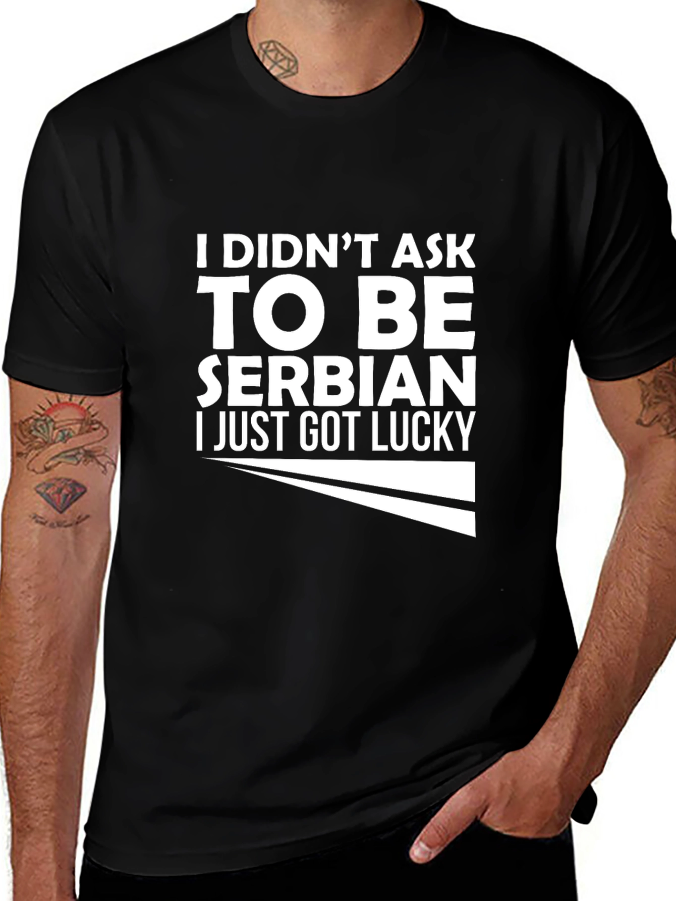 Serbian Pride T-Shirt: Lucky to be Serbian
