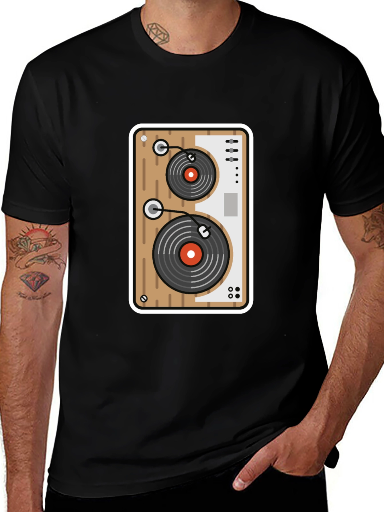 Variant 17 of DJ Turntable Graphic Tee - Music Lover's Shirt