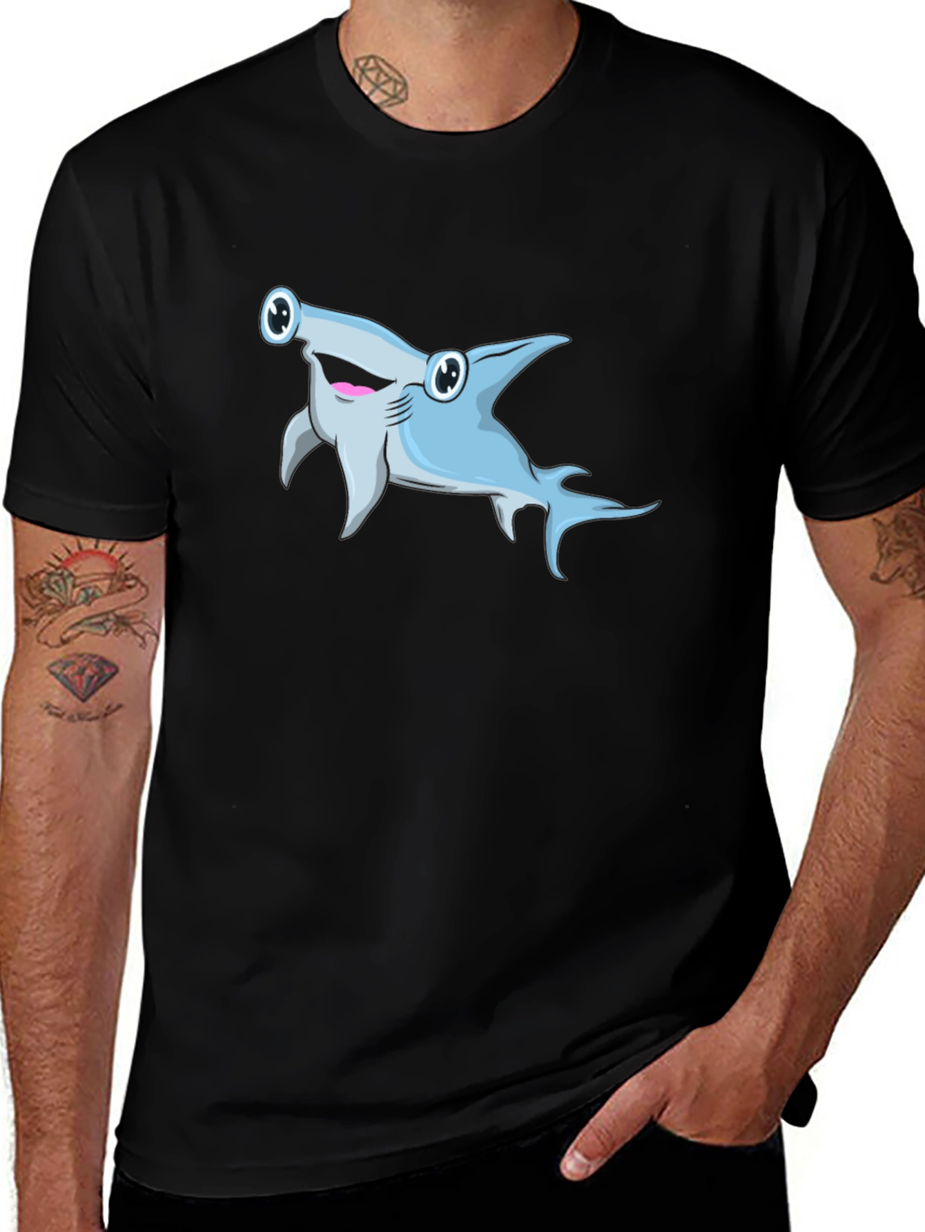 Variant 15 of Cartoon Hammerhead Shark Graphic T-Shirt