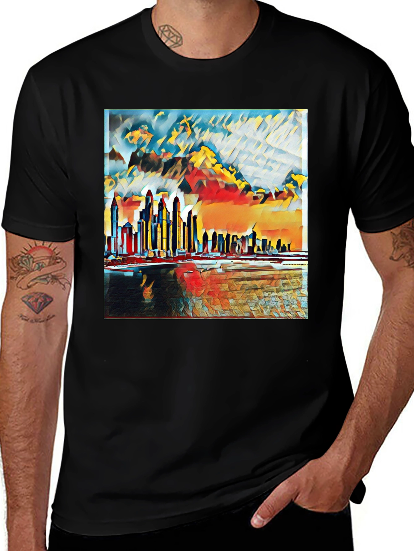 Variant 16 of Abstract Cityscape Graphic Tee