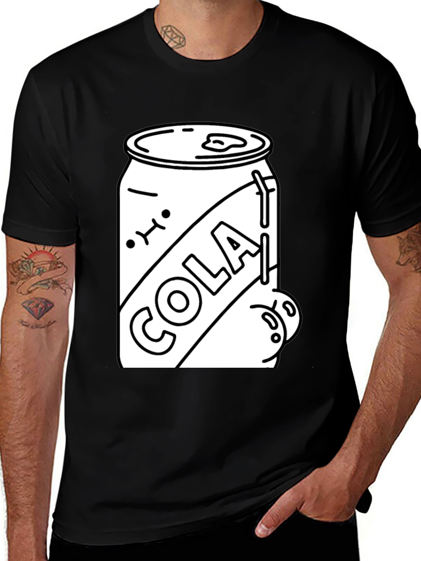 Variant 23 of Funny Cola Can T-Shirt - Black